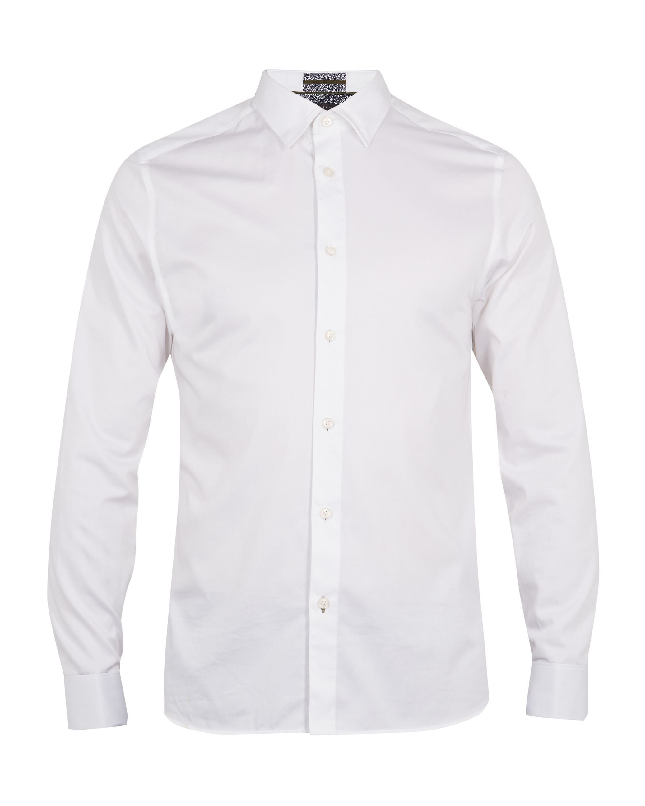 Mufasi Longsleeve Plain Phormal Shirt in White