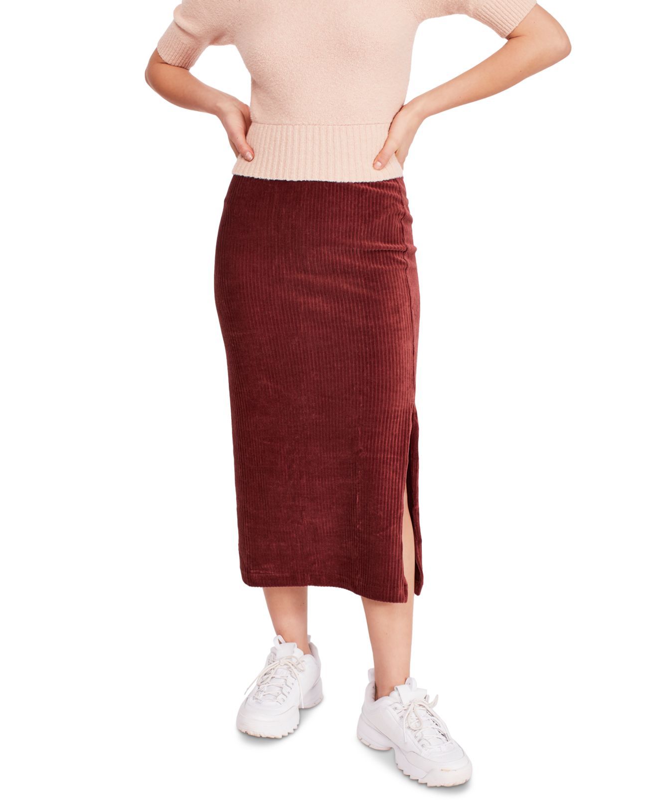 Color: Browns Size Type: Regular Bottoms Size (Women's): S Type: Skirt Style: Straight, Pencil Skirt Length: Midi Material: 100% Polyester Closure: Slip on