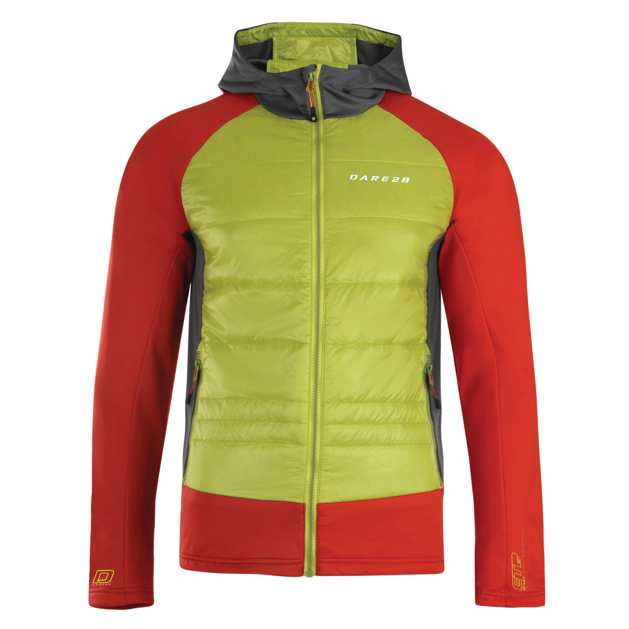 Inlay Hybrid jacket. EndoThermic Performance (ETP). Ilus Hybrid Microwarmth with polyester ripstop and core stretch mix. Alpaca wool mix insulation. Natural wicking and  odour control properties. Grown on hood. 2 x lower zip pockets. Materials: 100% Polyester.