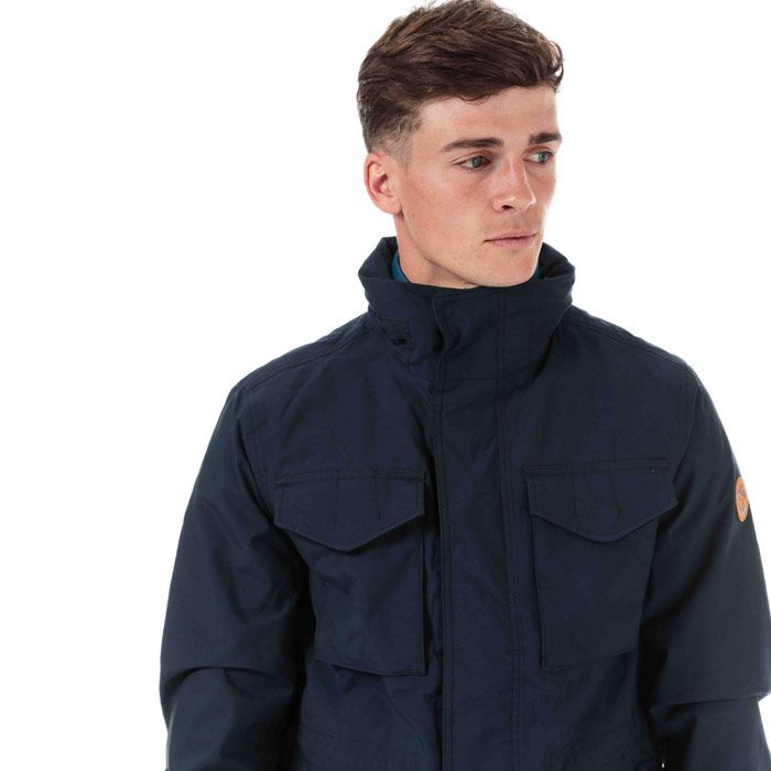 Mens Timberland 3 In 1 M65 Jacket  Navy. <BR><BR>- Part of Timberland's Compatible Layering System: Styles that can be worn on their own or layered together with our other interchangeable outers and liners<BR>- 3-in-1 jacket features a separate waterproof outer and water-resistant inner jacket that can each be worn separately or zipped together for full weather protection<BR>- Outer is fully seam-sealed for complete waterproof protection<BR>- Packable hood zips into collar<BR>- Outer jacket has four front pockets and inner hidden pockets; inner jacket has two front side entry pockets<BR>- Outer is 68% nylon  32% cotton with DWR (durable water-repellent) 2-layer Dryvent™ lamination; lining is 100% polyester mesh<BR>- Inner jacket is 100% water-repellent nylon; lining is 100% polyester<BR>- Ref: A1WTM4331.
