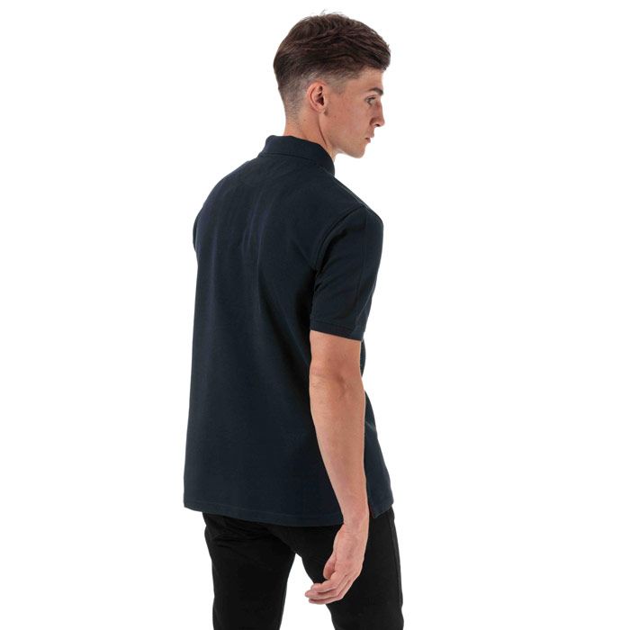 Mens Timberland Millers River Polo Shirt in navy.<BR><BR>- Ribbed polo collar.<BR>- Two button placket.<BR>- Short sleeves with ribbed cuffs.<BR>- Even vented hem.<BR>- Contrast back neck tape.<BR>- Signature Timberland logo embroidered at left chest.<BR>- Soft and comfortable organic cotton piqué fabric.<BR>- Regular fit.<BR>- Measurement from shoulder to hem: 27“ approximately.<BR>- 100% Organic cotton.  Machine washable.<BR>- Ref: TB0A1YQV 433<BR><BR>Measurements are intended for guidance only.