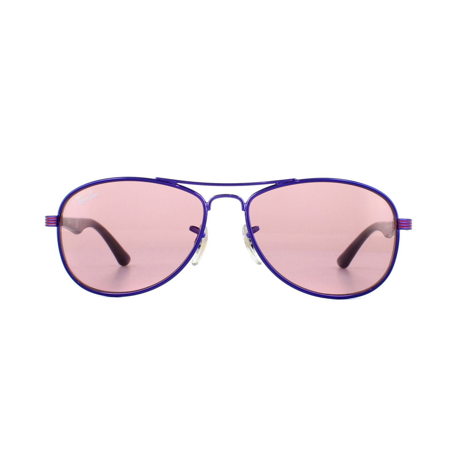 Rayban Junior Sunglasses 9529S Dark Violet Pink 237-84