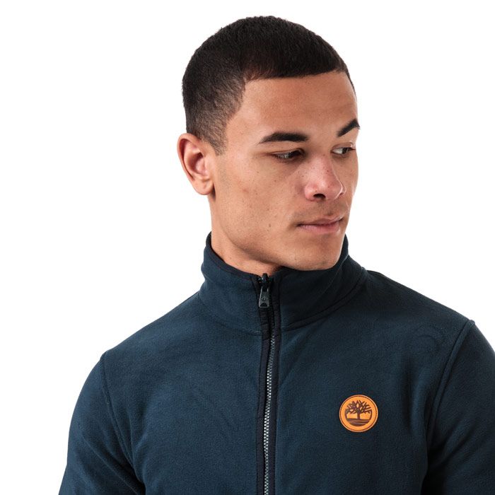 Men's Timberland Full Zip Fleece Layered Jacket in Navy