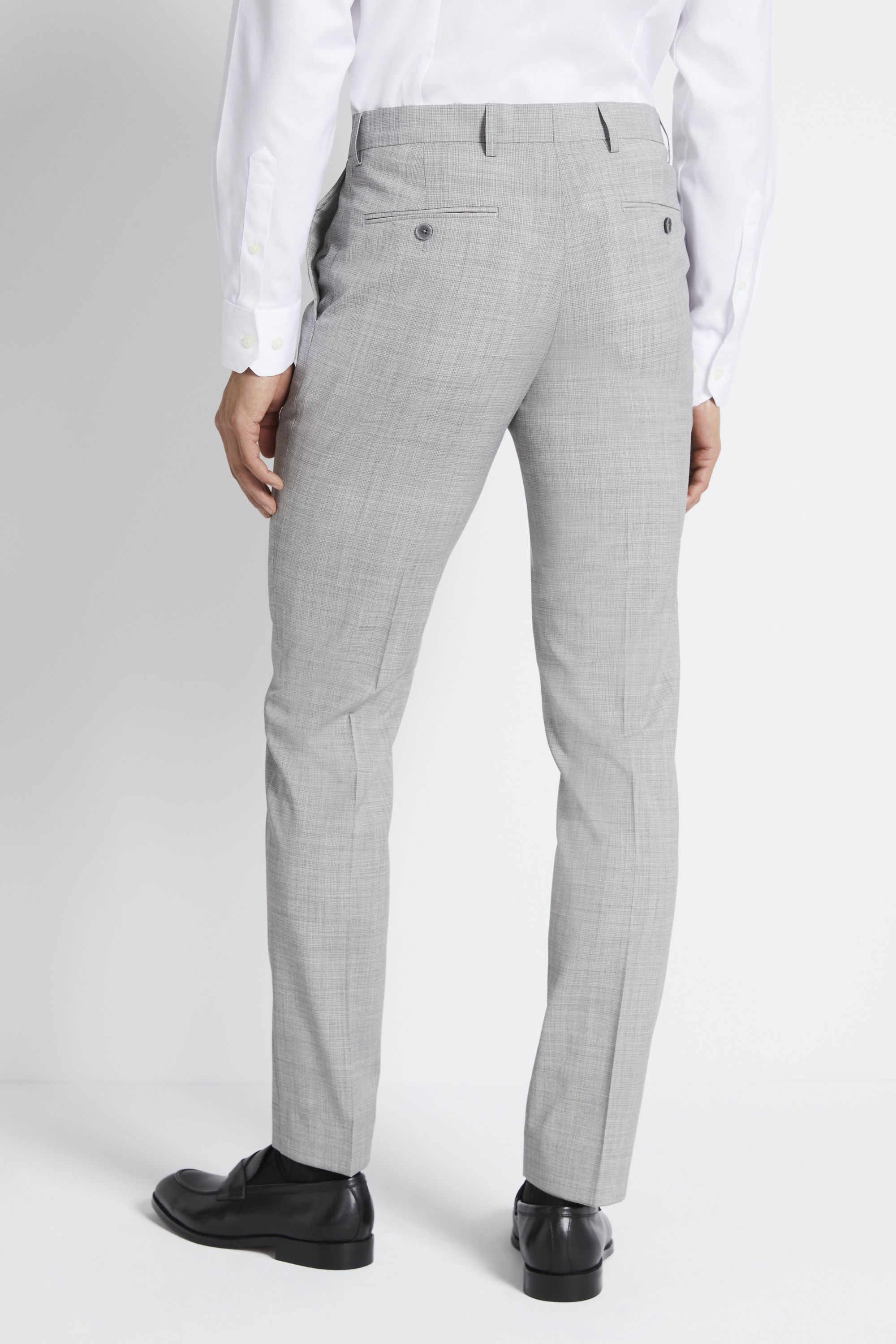 Slim Fit Light Grey Trousers