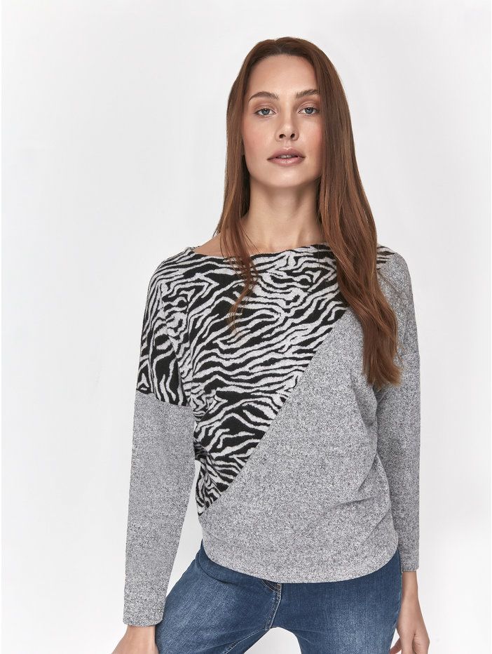 Sonder Studio Zebra Cut And Sew Top