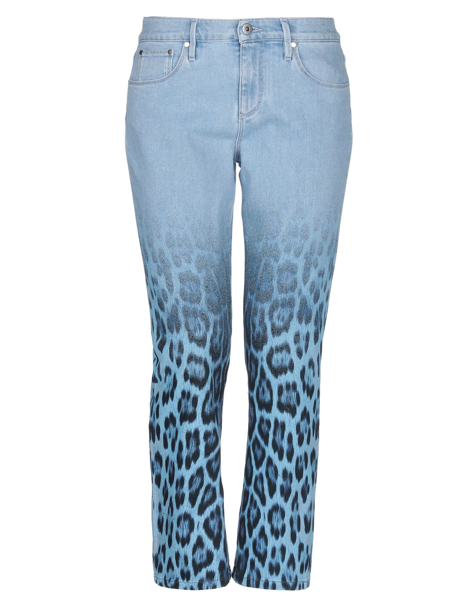 Pantalon Roberto Cavalli En Denim Pailleté Noir à Fleurs - Taille Spéciale - Occasion Excellent état