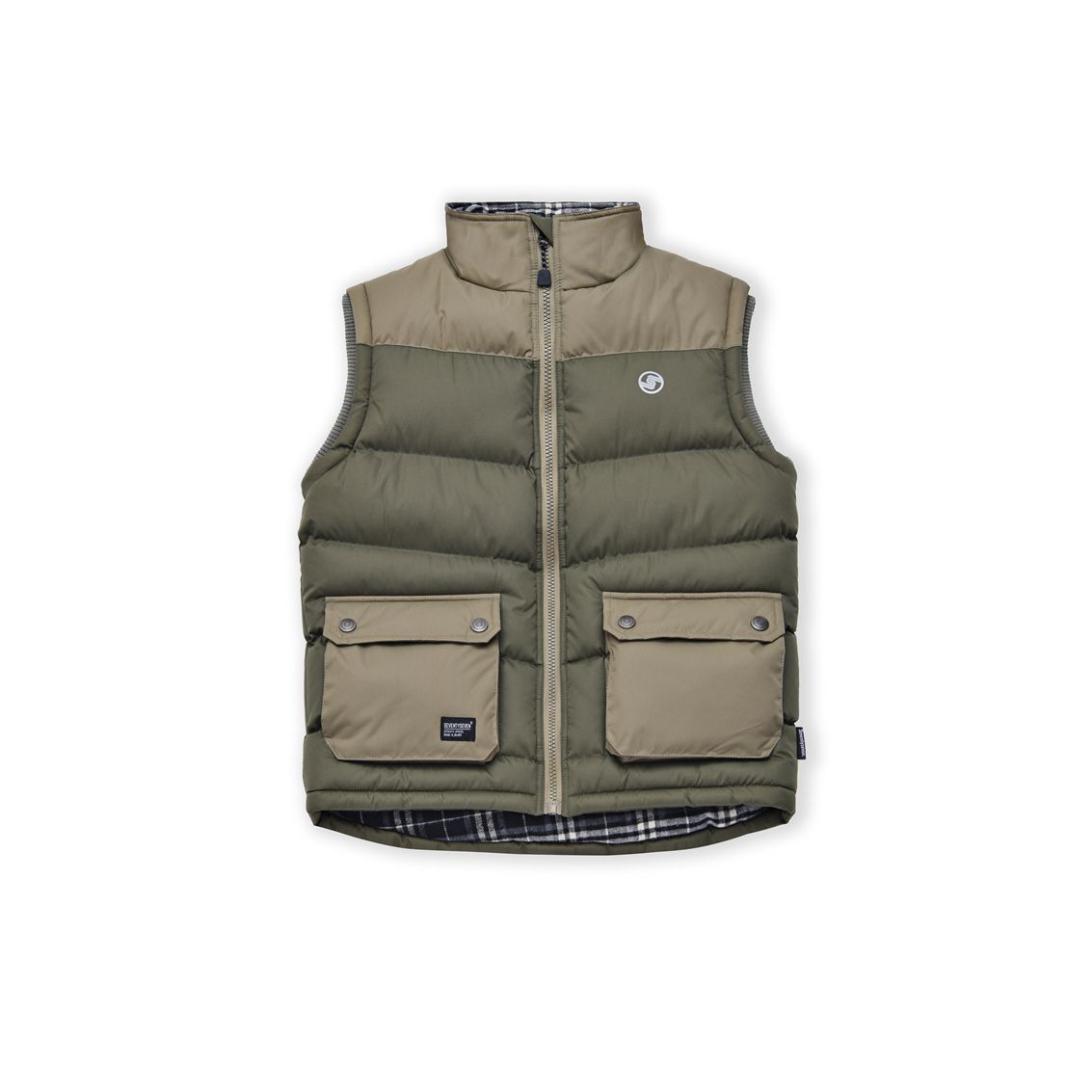 Seventyseven Dark Olive & Khaki Trapper Gilet