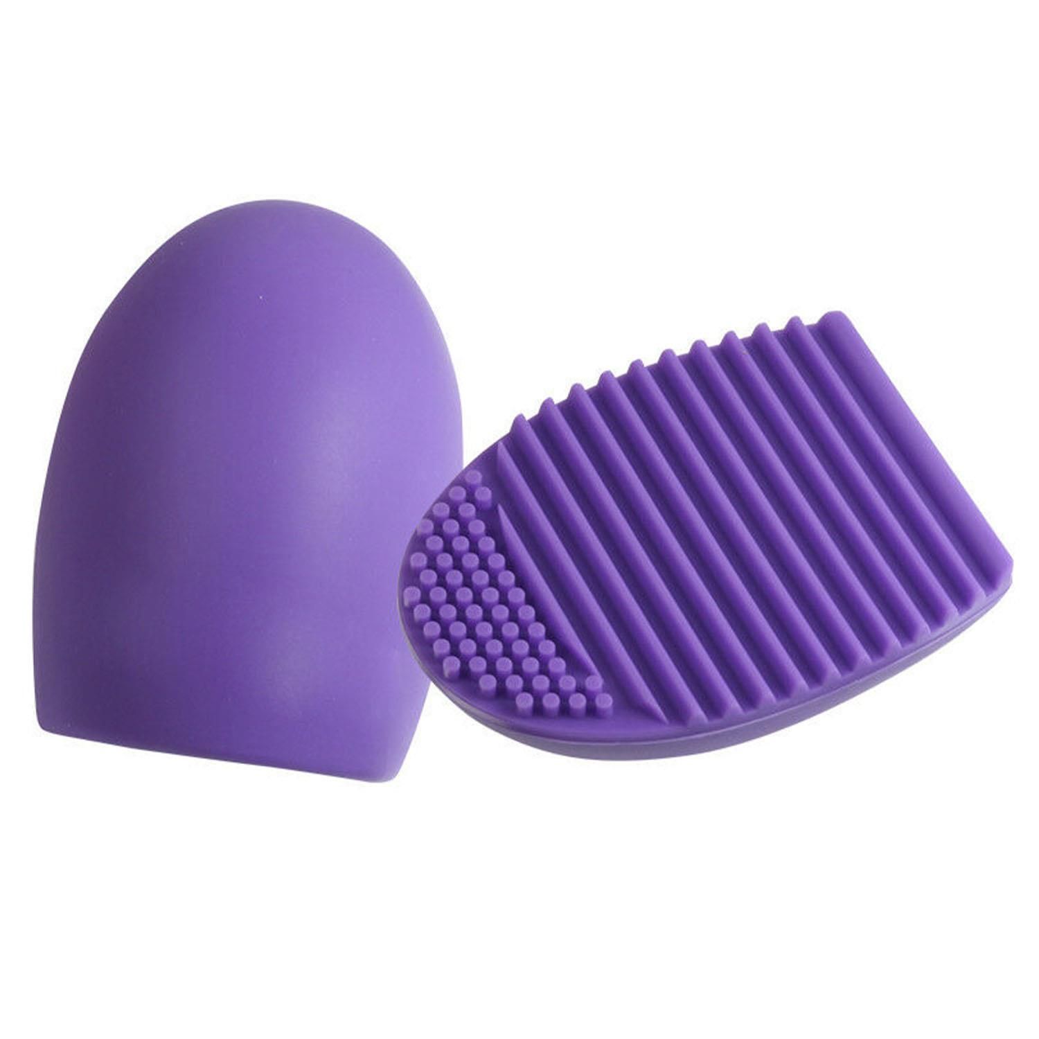 Envie Silicone Egg Sponge Scrubber Make-Up Brush Cleaner Purple
