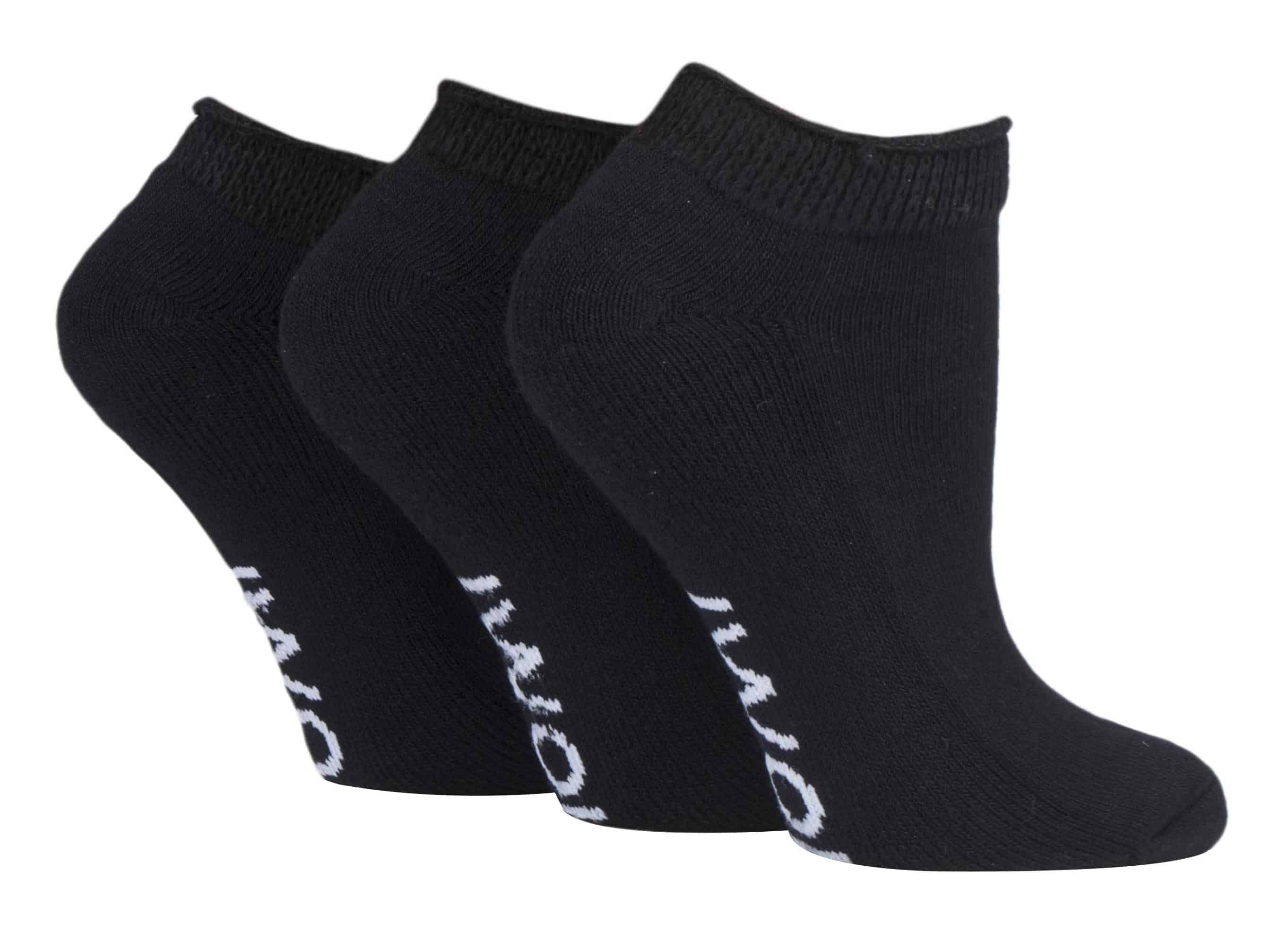IOMI - 3 Pairs Cushioned Trainer Diabetic Socks for Swollen Feet and Ankles