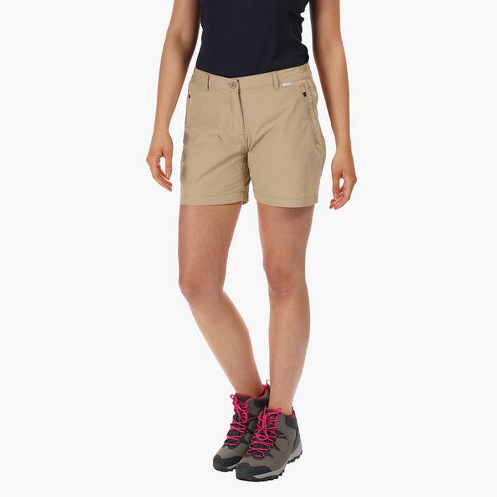 Material: polyamide: 94%, elastane: 6%. Isoflex stretch fabric. DWR water resistant finish. UPF40+ sun protection from UV rays. 2 zipped pockets.