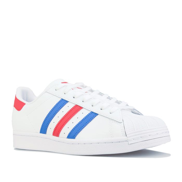 adidas superstar red white and blue