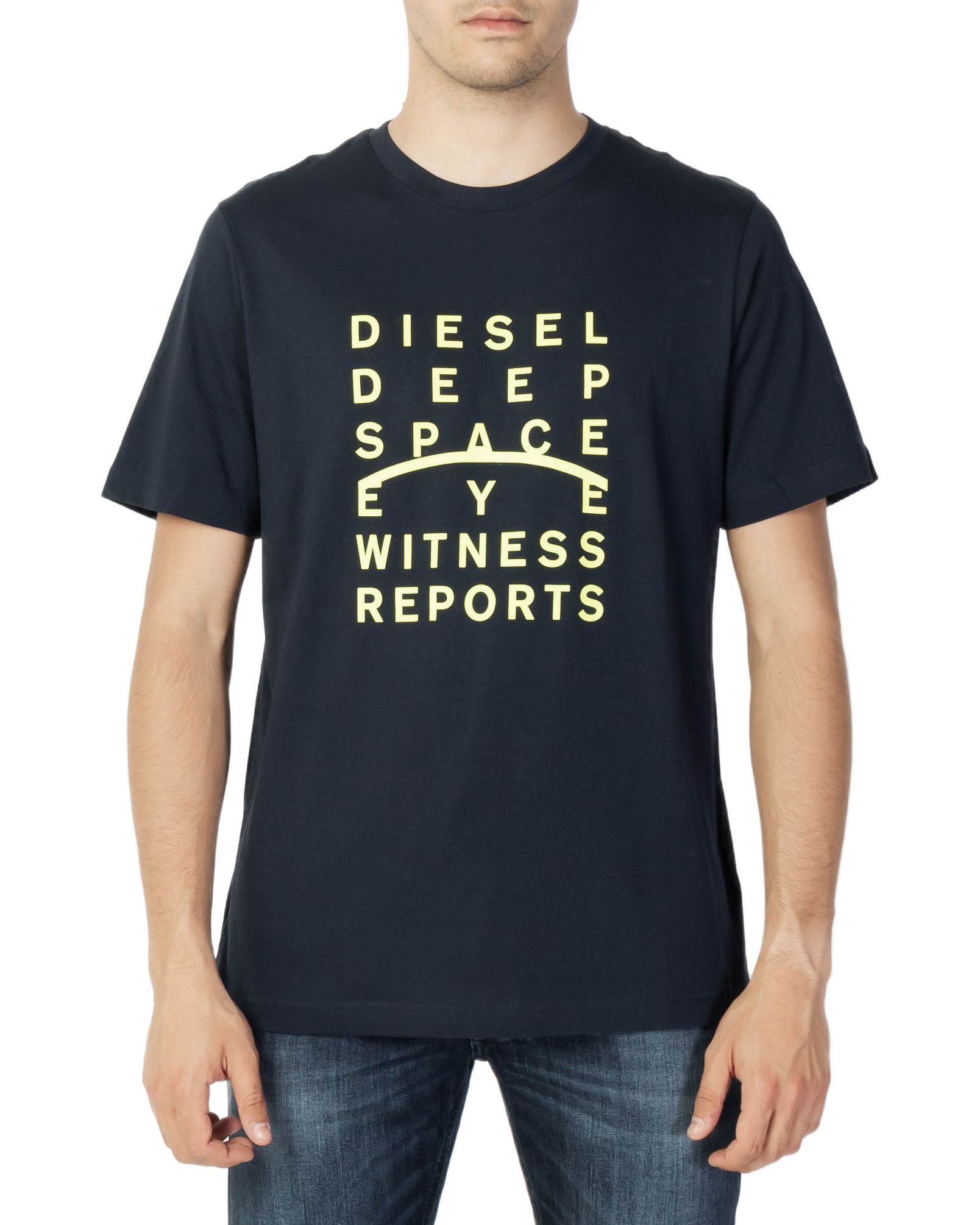 Brand: Diesel   Gender: Men   Type: T-shirts   Color: Blue   Pattern: Print   Neckline: Round Neck   Sleeves: Short Sleeve   Fastening: Slip On   Season: Spring/summer