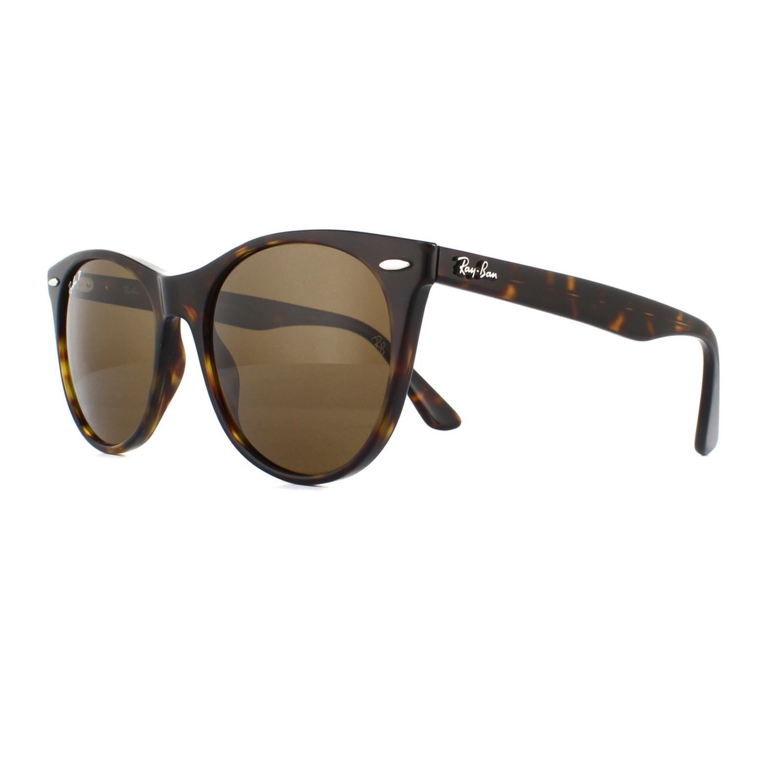 Ray Ban Sunglasses Wayfarer Ii Rb2185 902 57 Striped Havana Brown Polarized