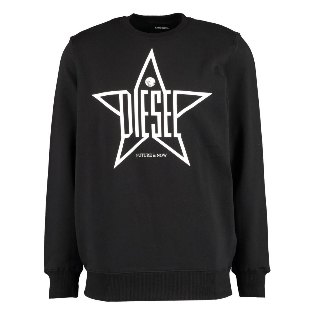 Diesel Star Logo Black Sweatshirt