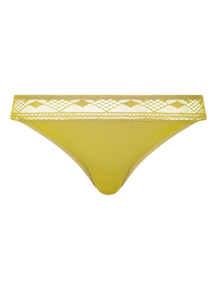 Passionata Ondine Brief. With an opaque knit, graphic lace band and elastic waistband. Product is made of 84% Nylon, 16% Elastane and is recommended gentle cold wash.