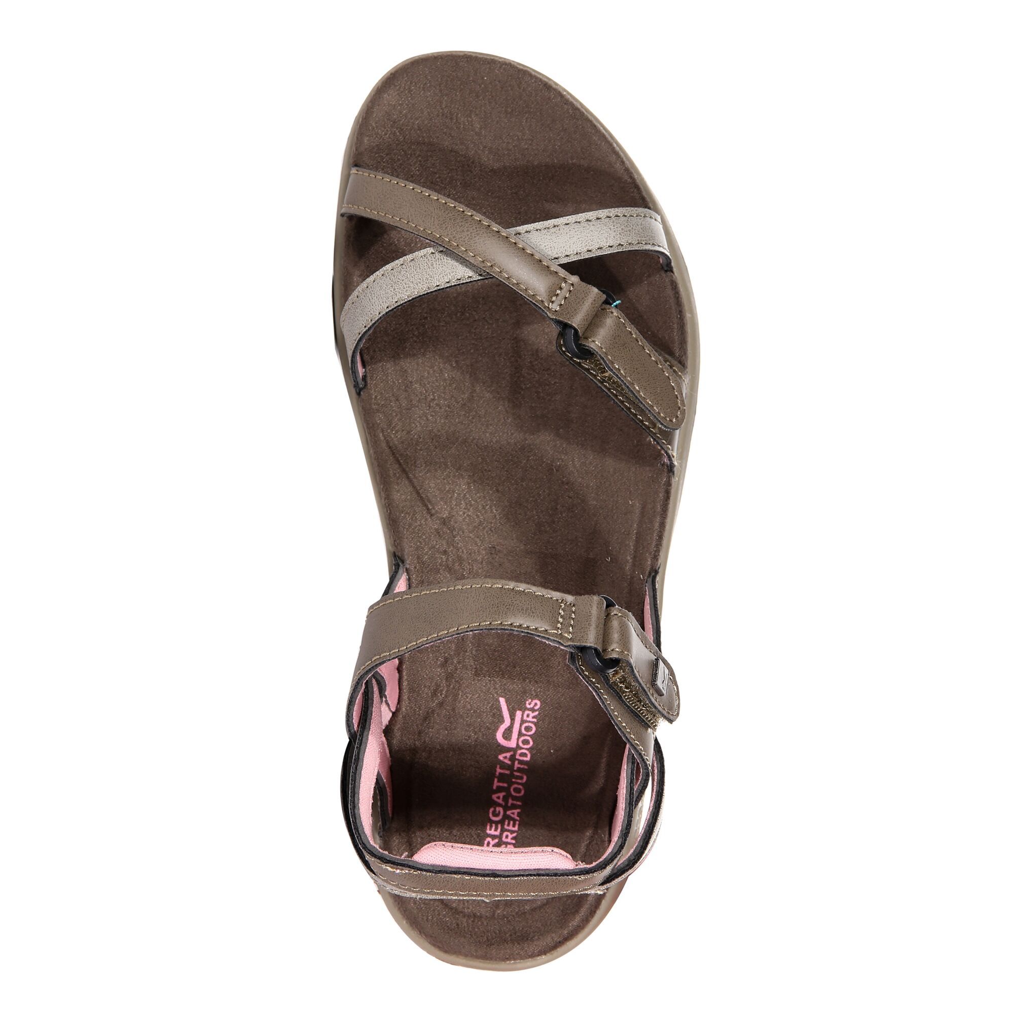 The Lady Santa Cruz is our summery everyday sandal with a stylish criss-cross design and adjustable straps for the perfect fit. The robust rubber outsole offers fantastic grip on pebbly beaches and uneven paths while the EVA-cushioned midsole provides plenty of shock absorption for all-day comfort in wear. We added a soft and stretchy spandex lining and a light textile covering on the footbed to help prevent any nasty rubbing. Polyamide 5%, Other Fibres/Materials 95%.