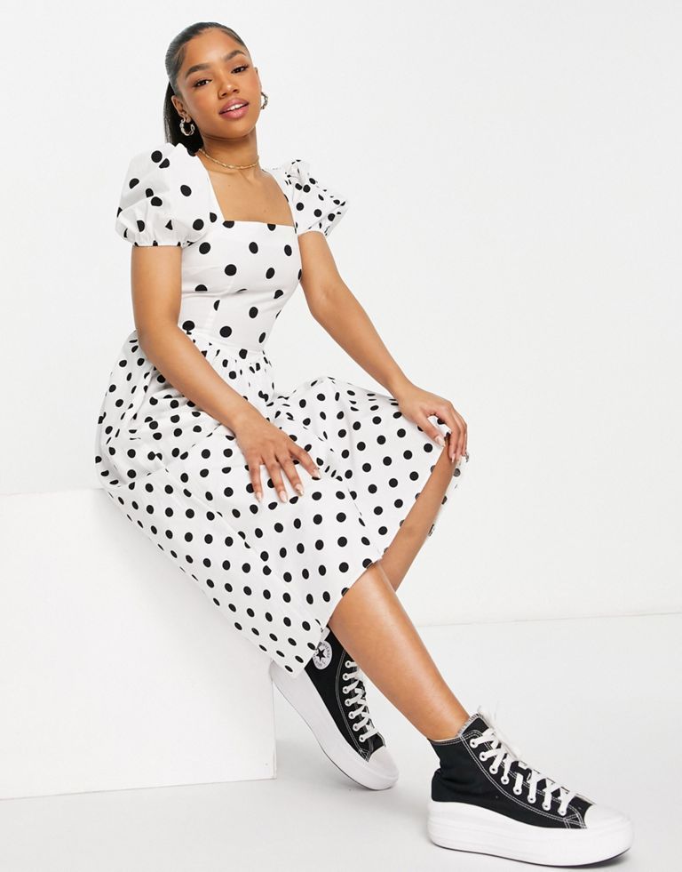 miss selfridge white midi dress