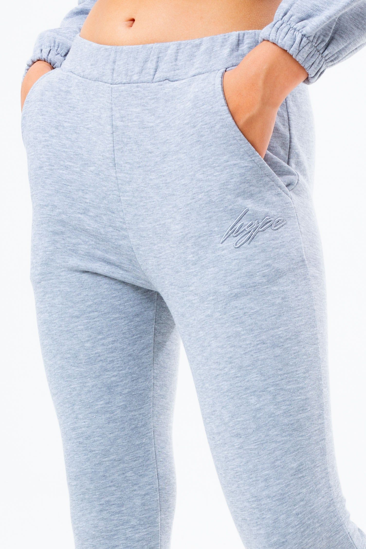 grey elasticated joggers