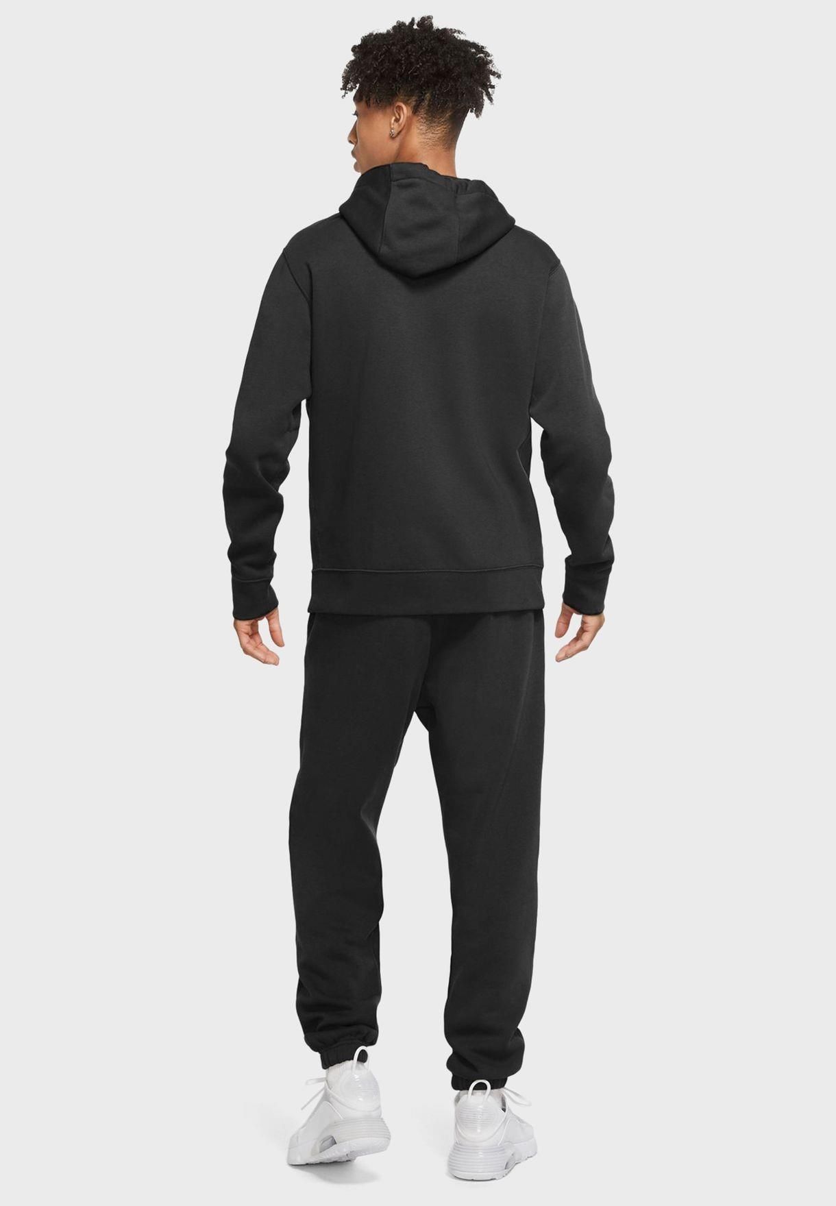 Nike Mens Club Tracksuit Set In Black