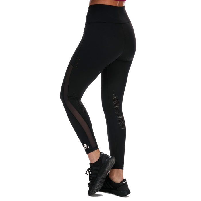 Womens adidas Alphaskin HEAT.RDY 7-8 Tights in black.- Elastic waist.- High rise.- Breathable  air-cooling HEAT.RDY.- Doubleknit.- Mesh panels.- Laser perforations.- Compression fit.- 71% Nylon   29% Elastane. Machine washable.- Ref: GH8507