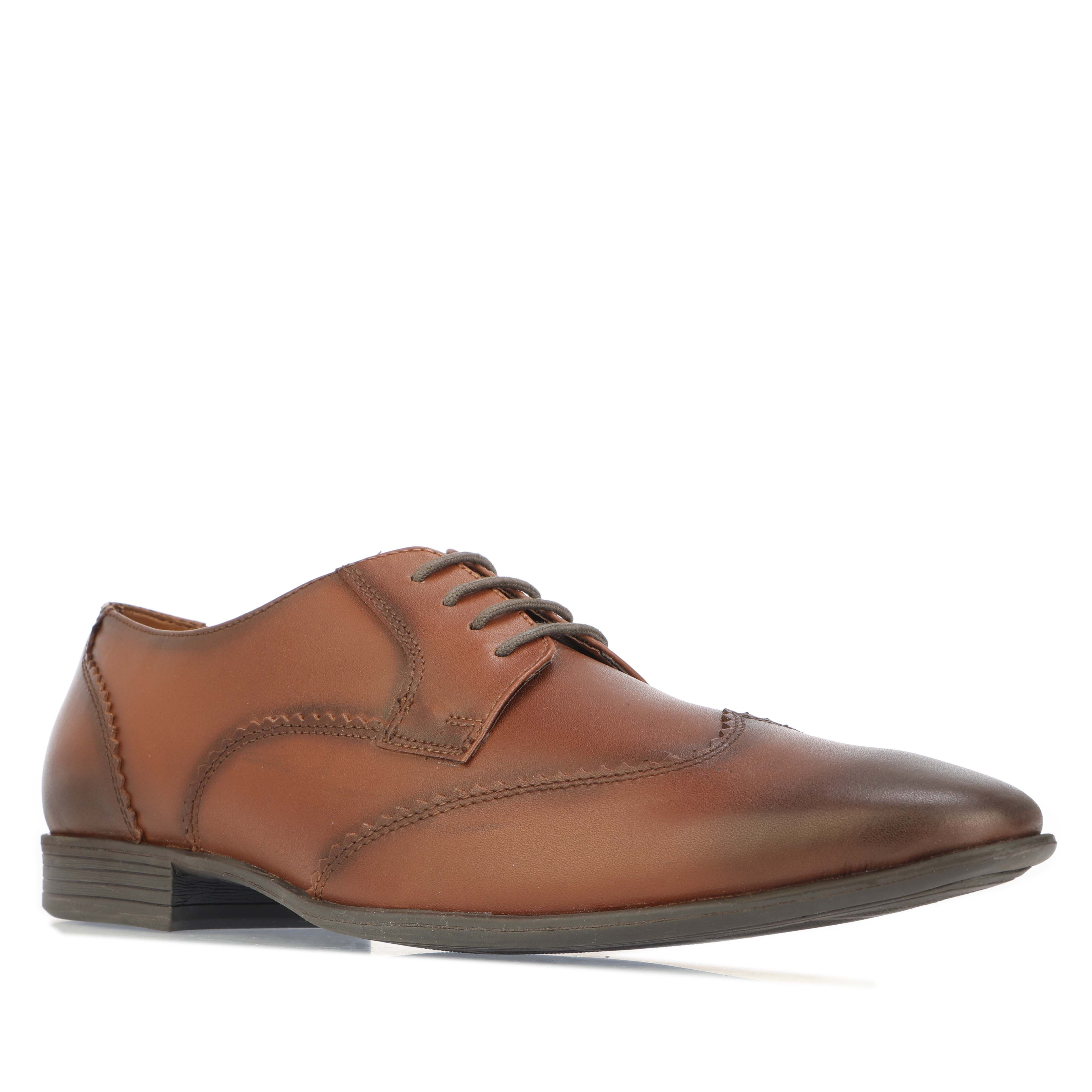 Lambretta Harvey Brogues Mens Tan Leather Shoes main image 1