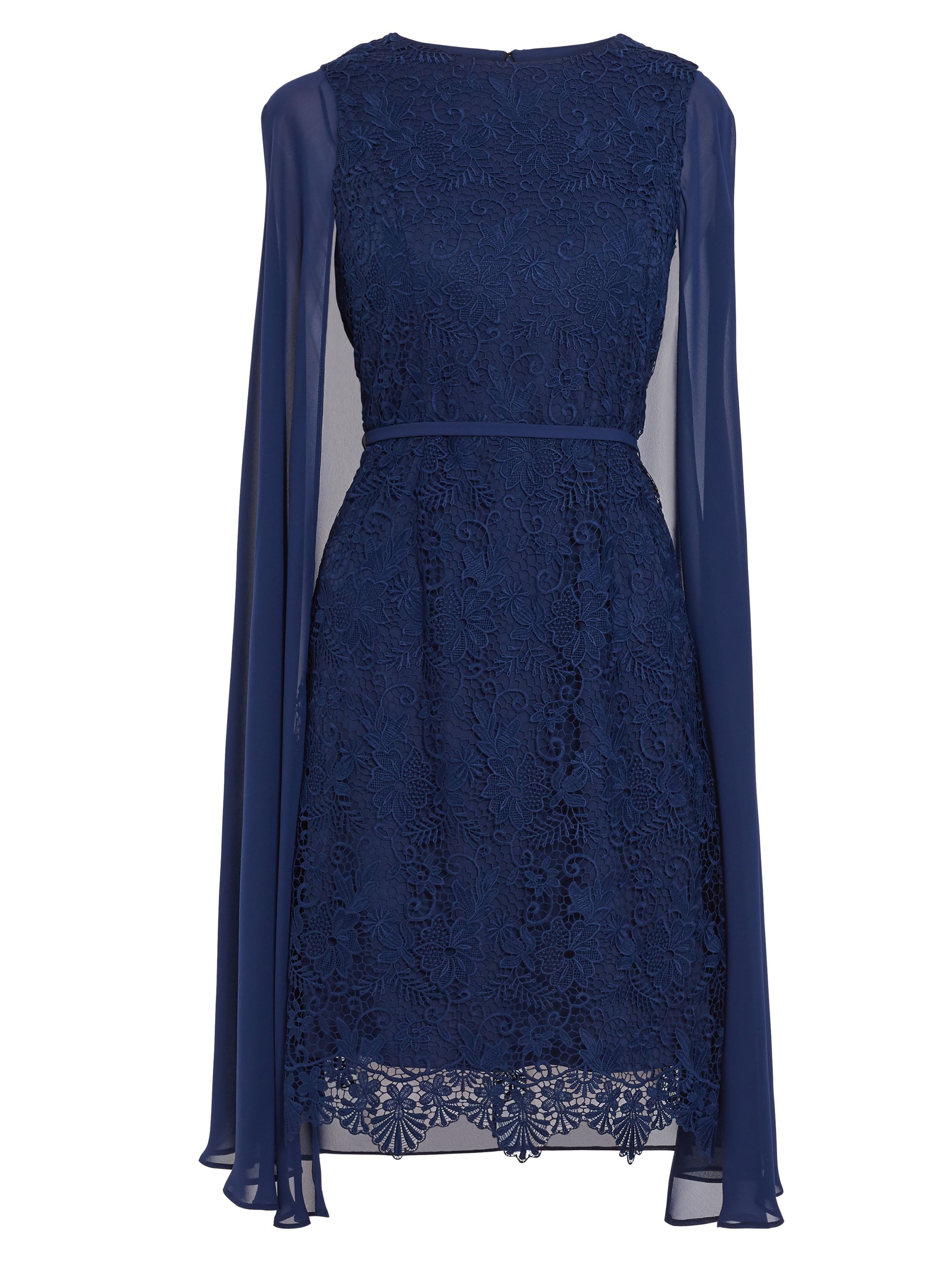 Sansa Lace Dress With Chiffon Cape