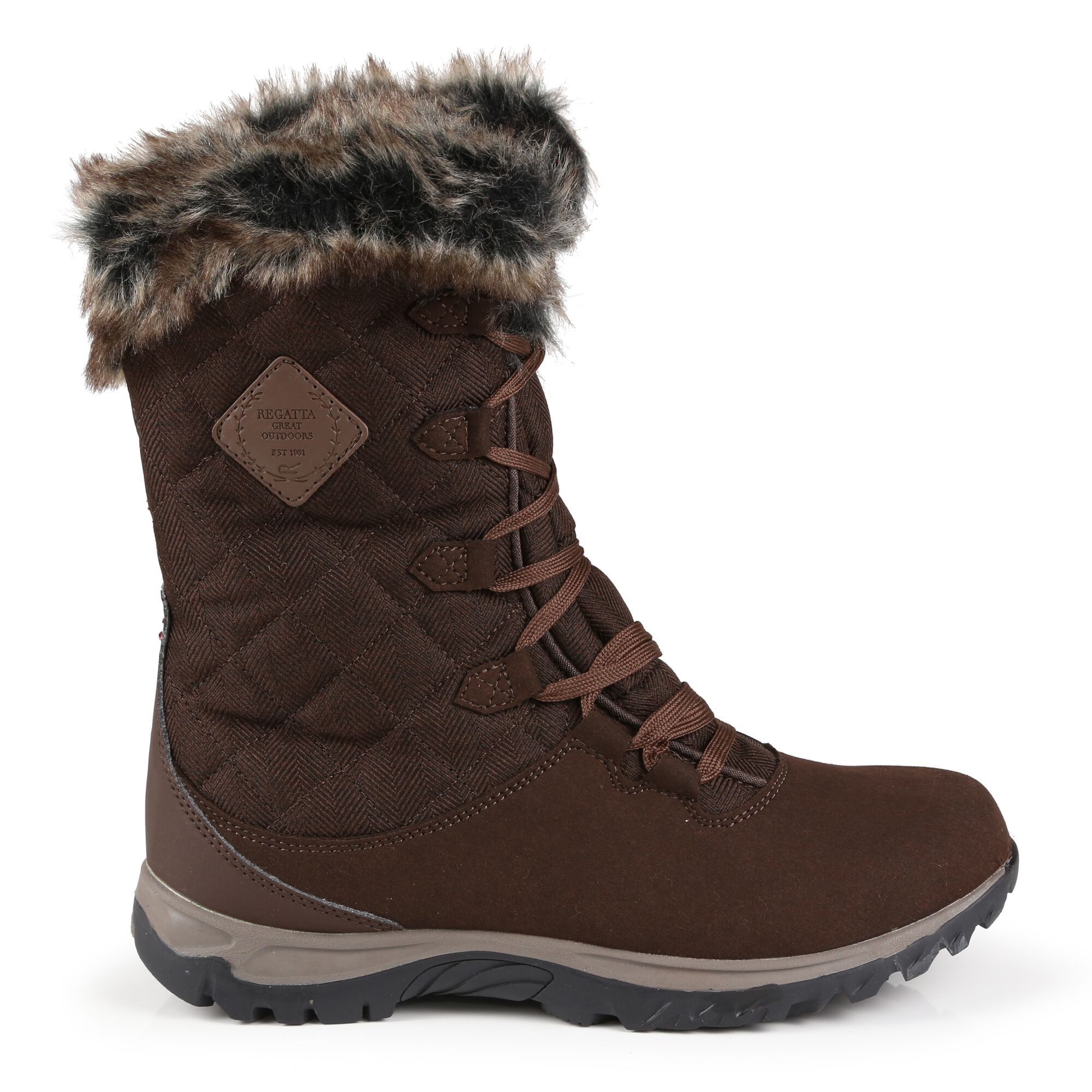 Regatta Great Outdoors Womens/Ladies Newley Faux Fur Trim Thermo Boots ...