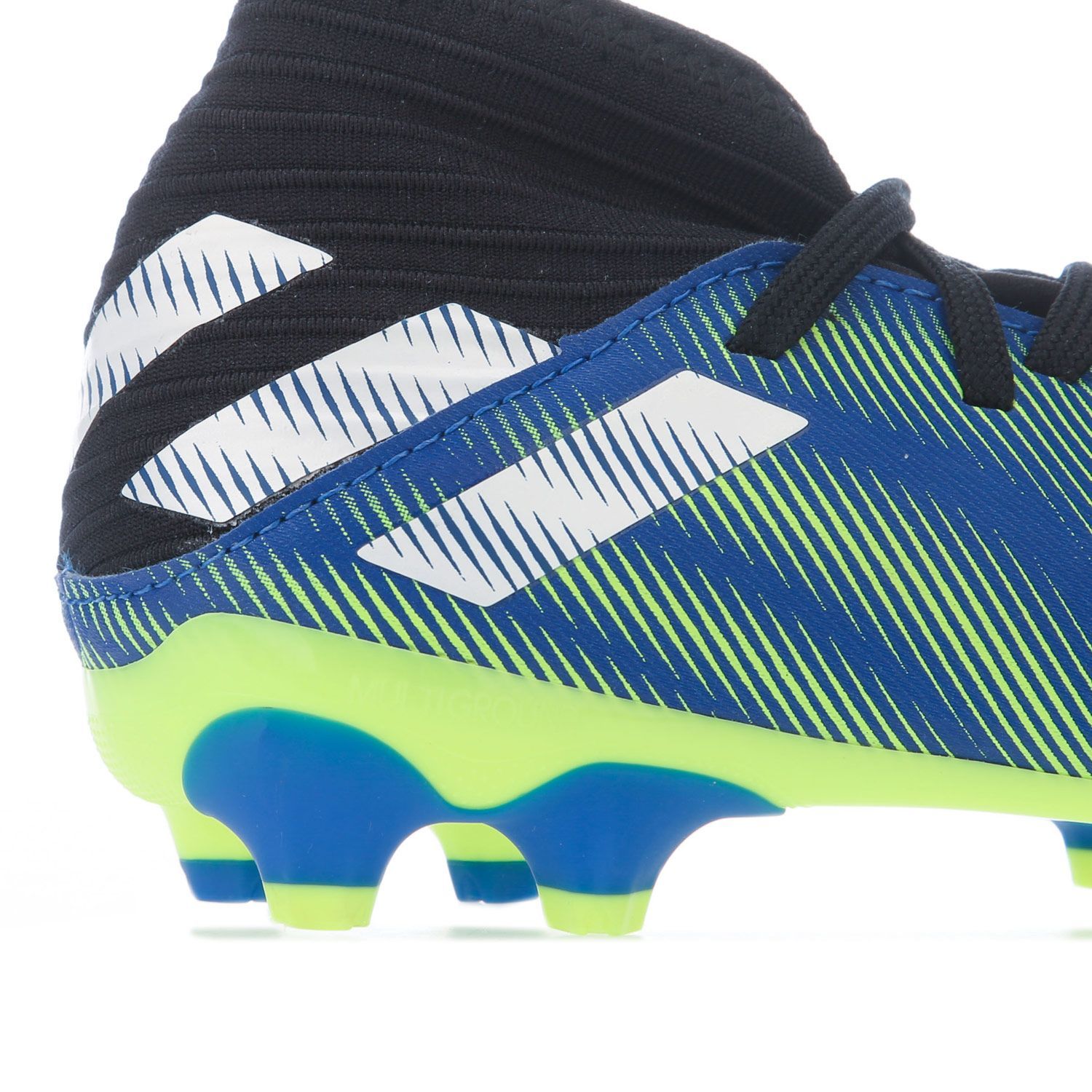 Children Boys adidas Nemeziz.3 MF Football Boots in royal blue.- Textile upper.- Laceless fastening.- Agility stud configuration.- Regular fit.- Firm ground outsole.- Textile upper  Textile and Synthetic lining  Synthetic sole. - Ref.: FY7622C