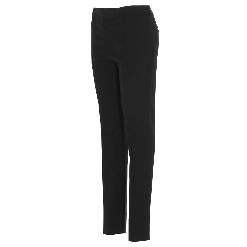 Wool trousers with a central pleat and a zip, hook-and-eye and button closure.