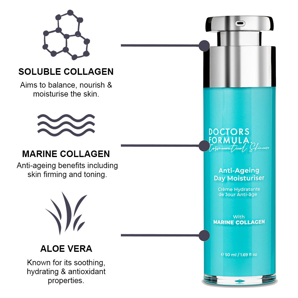 Our Marine Collagen range is predominantly focused on
anti-ageing skincare. Our star ingredient, Marine Collagen
Amino Acid, has numerous scientifically proven benefits
on our skin.