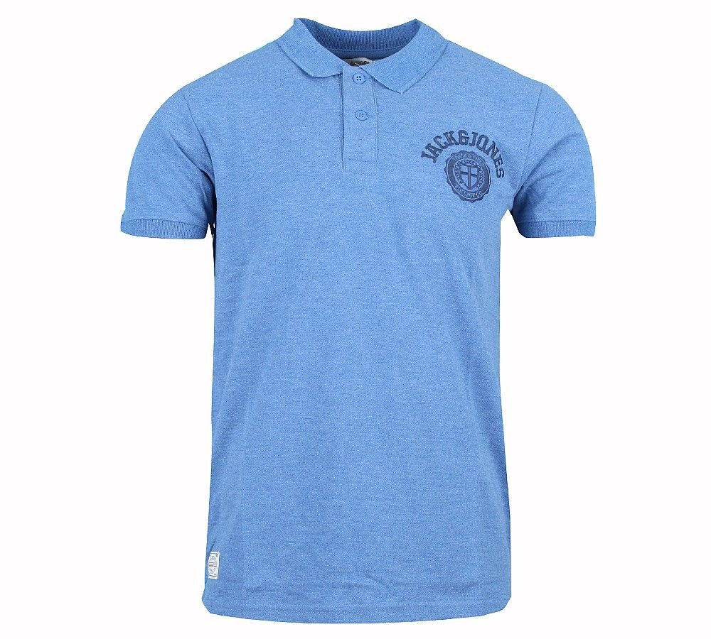 Jack and Jones Athletic Polo Light Blue Polo Shirt. Crew Neck Blue Polo Shirt. Jack & Jones Vintage Collection. Short Sleeve Polo Shirt. Stitched Logo. Slim Fit