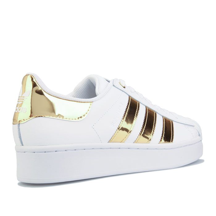 Women's adidas Originals Superstar Bold Trainers in White Gold