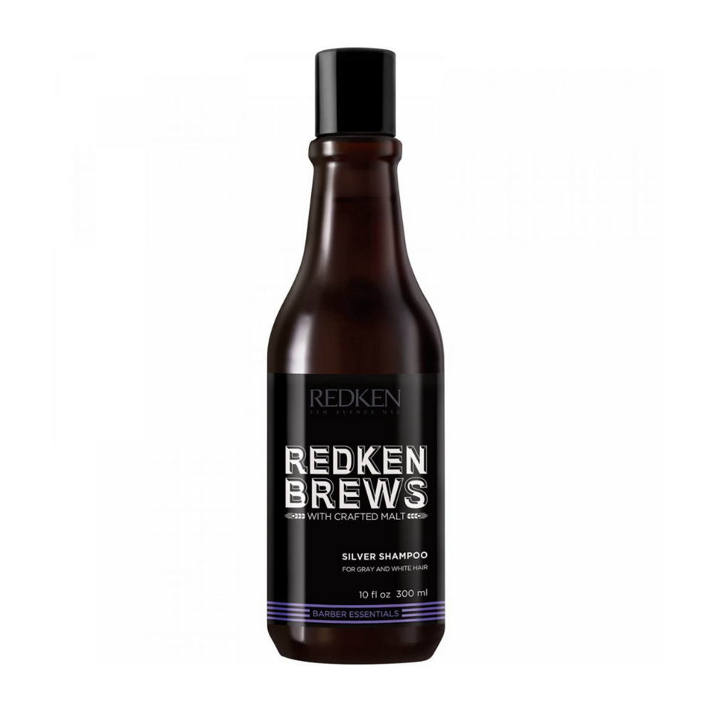Catering specifically for men, the Redken Brews Silver Shampoo effectively cleanses white and grey hair to leave you feeling revitalised around the clock. Infused with Malt Extract, the lightweight, purple formula gently eliminates the build-up of impurities, whilst gradually reducing unwanted yellow tones in white hair. Experience a true cool silver colour with minimised brassiness.