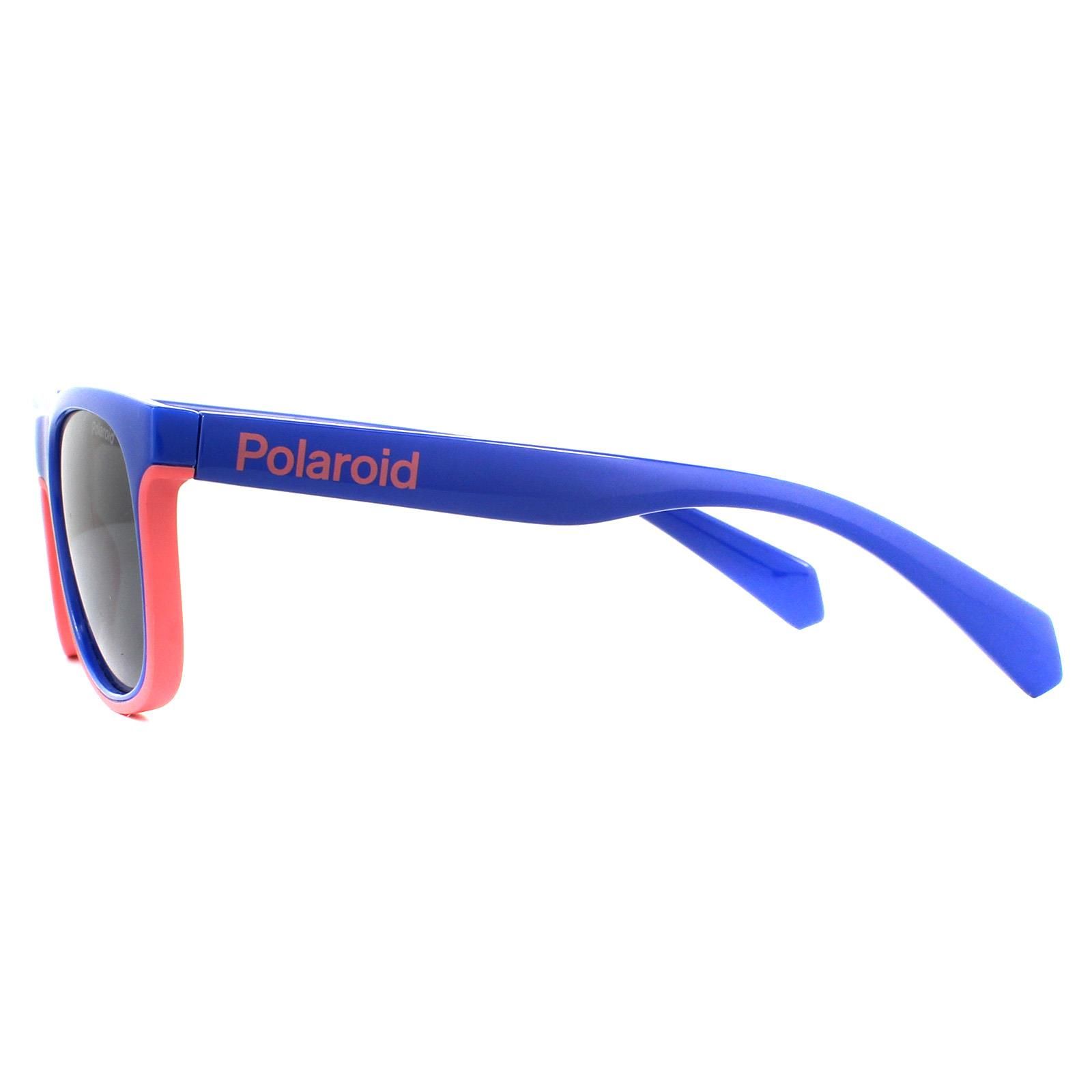 Polaroid Kids Sunglasses PLD 8041/S RTC M9 Blue Orange Grey Polarized