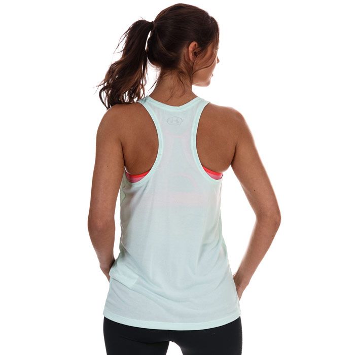 Womens Under Armour Tech Twist Tank in light blue.- 4-way stretch construction moves better in every direction.- Sleeveless.- Amazingly light UA Tech™ fabric delivers a soft feel with classic UA performance.- Signature Moisture Transport System wicks sweat to keep you dry & light.- Lightweight stretch construction improves mobility for full range of motion.- Classic racer-back design.- 100% Polyester. Machine washable.- Ref: 1275487403