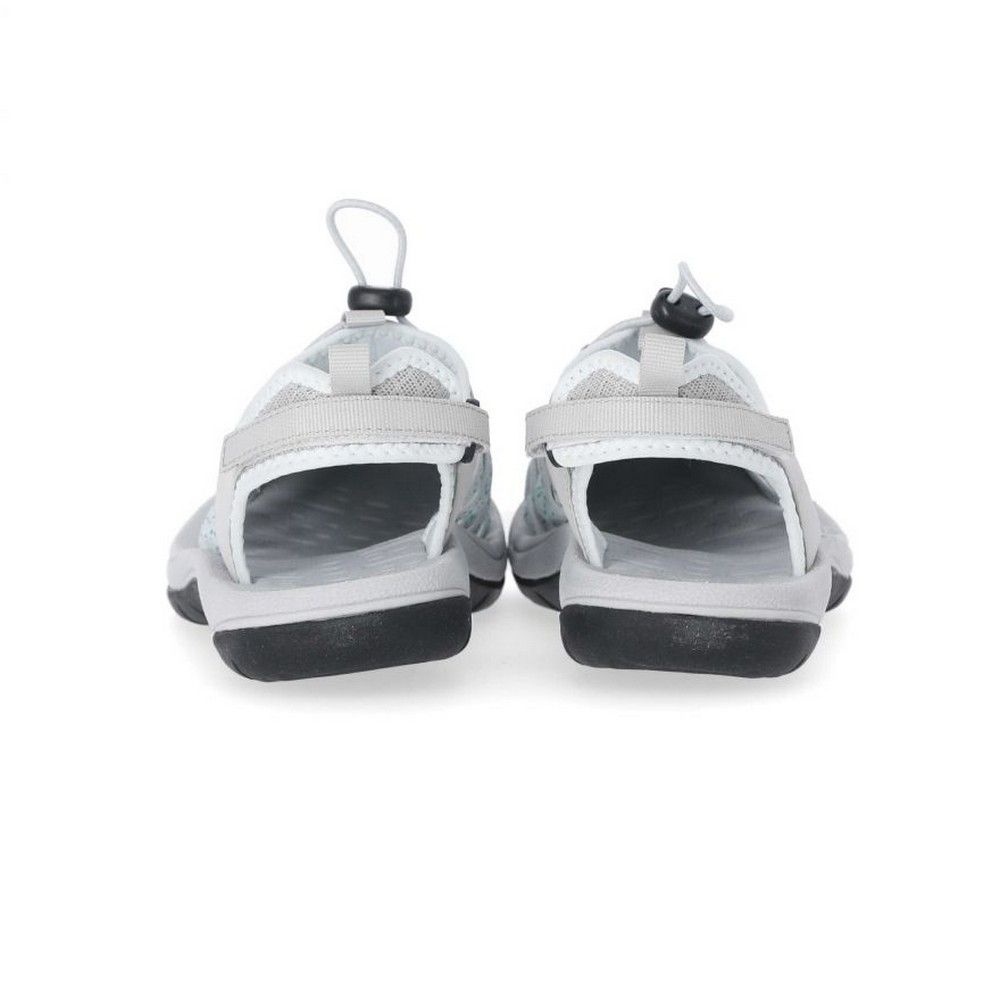 Protective active sandal. Closed toe. Hook and loop ankle strap. Adjustable pull cord. Cushioned and moulded footbed. Durable traction outsole. Upper: Textile/PU, Midsole: Moulded EVA, Outsole: Rubber.