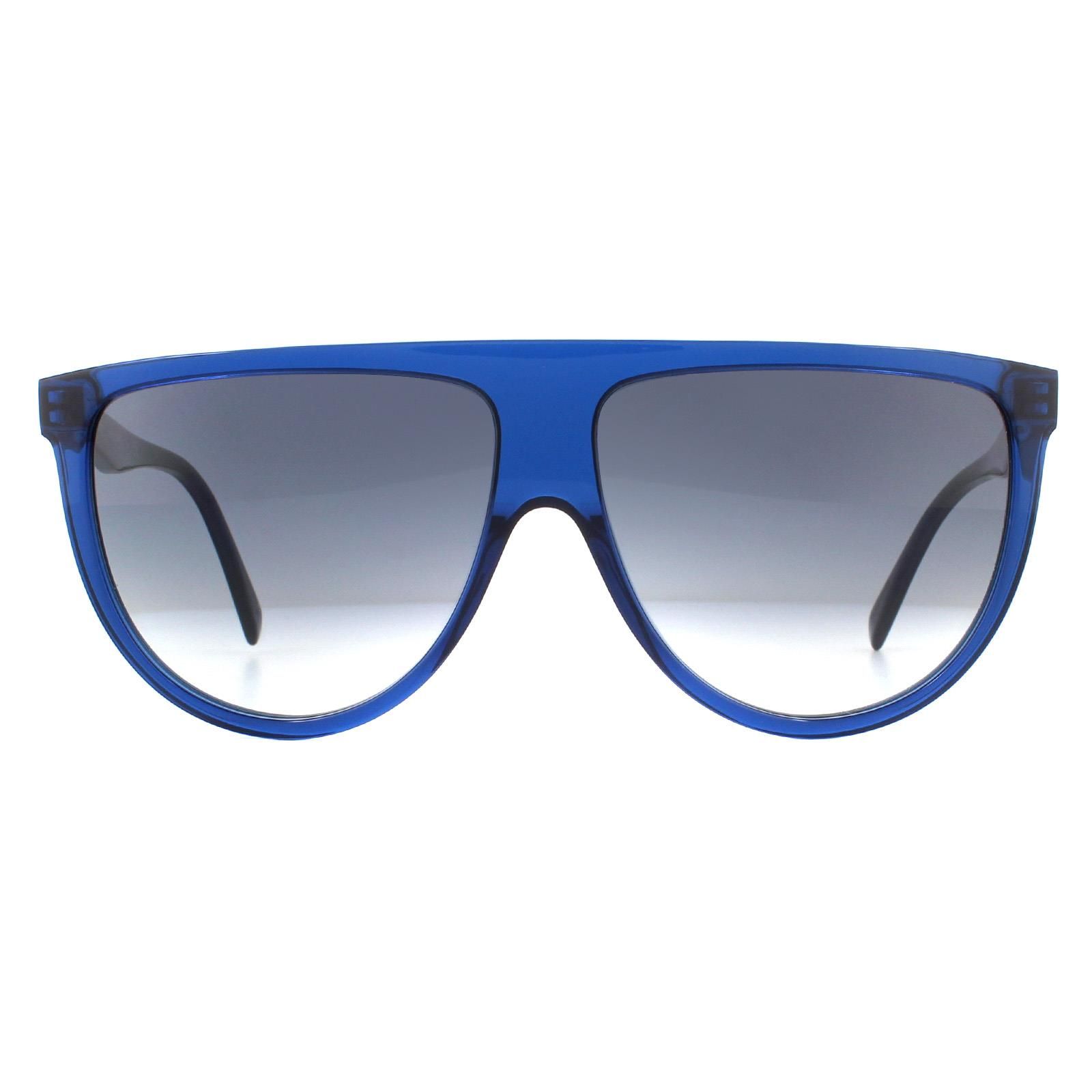 shiny blue sunglasses