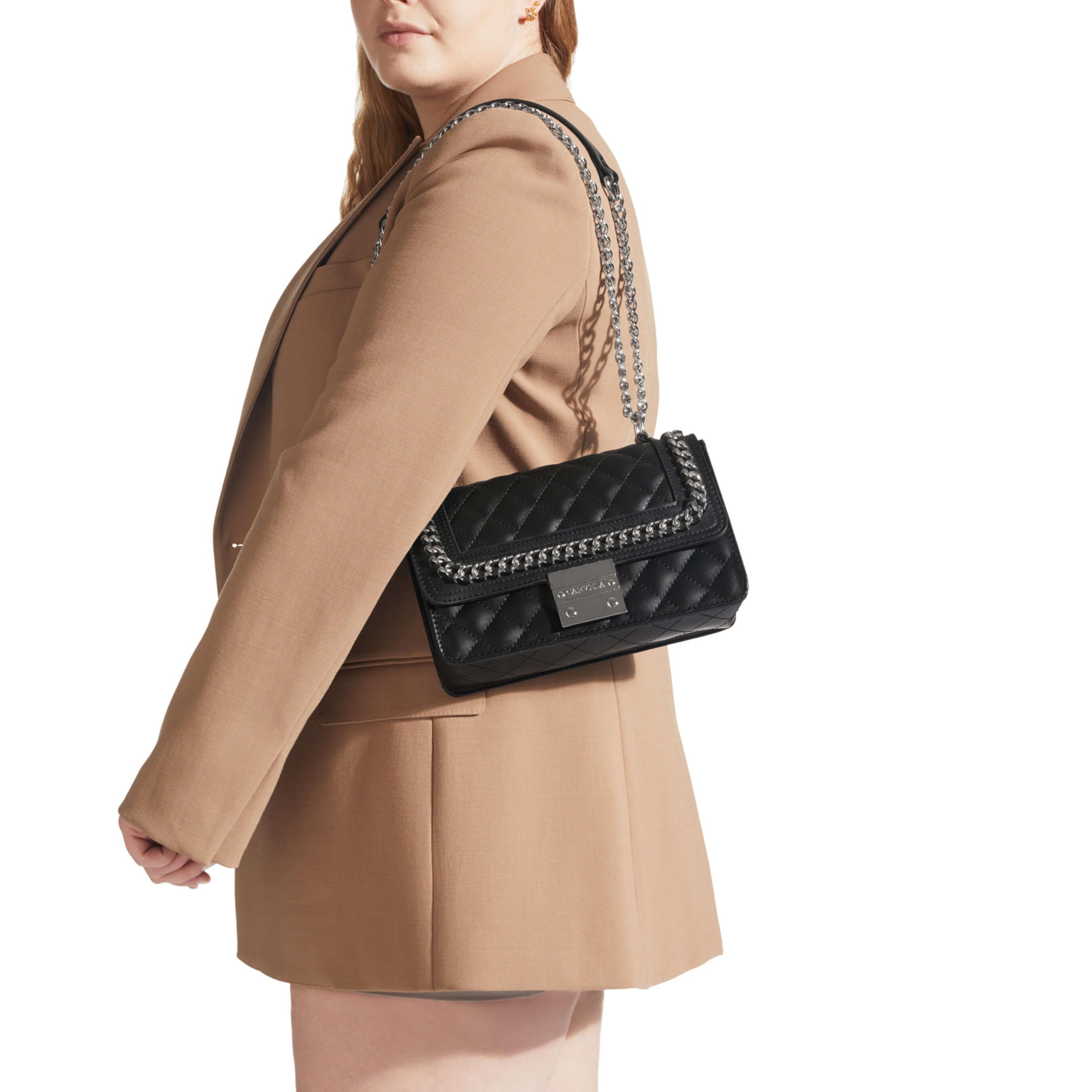 Carvela Bailey Quilted Chain Shoulder Bag