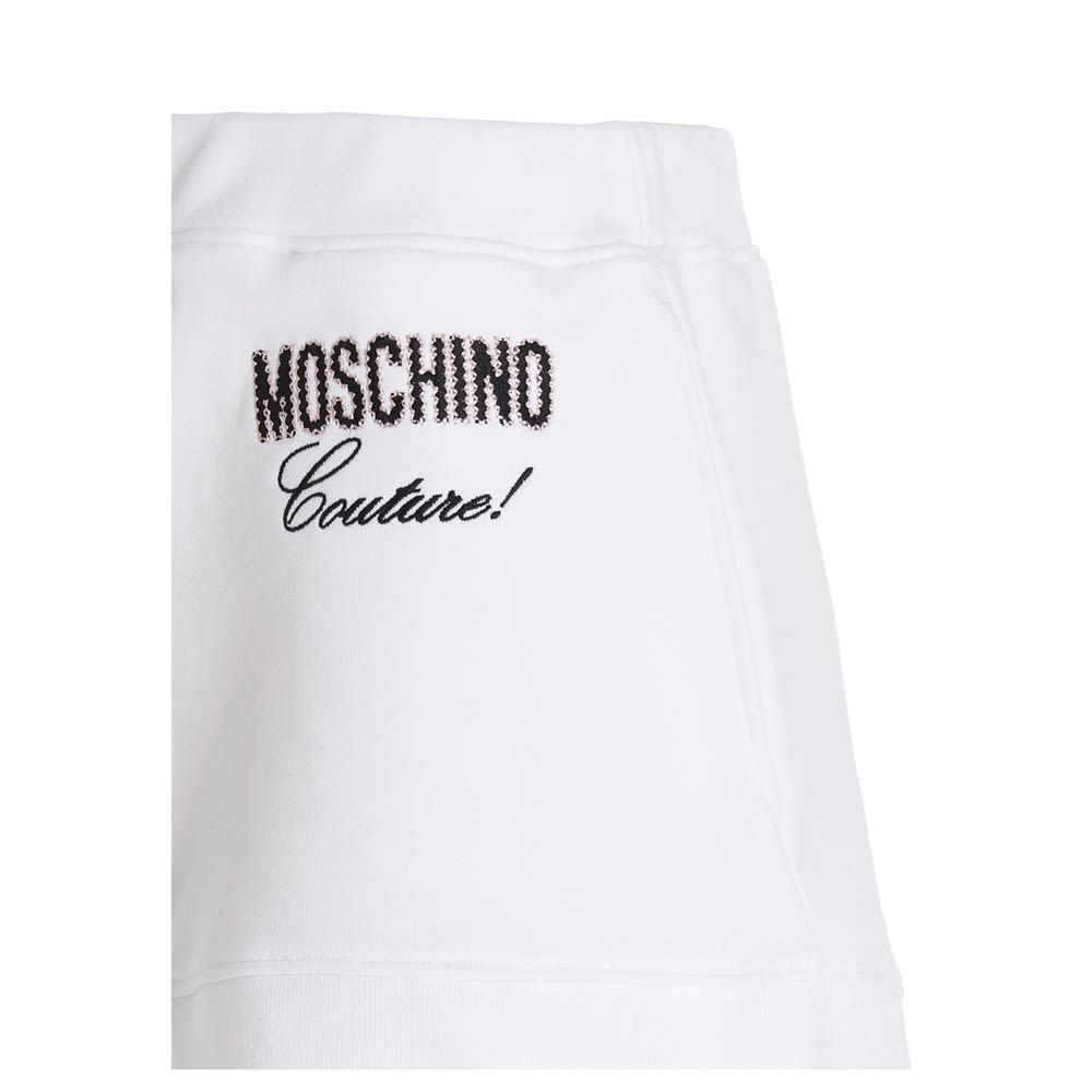 Gauze cotton shorts with scalloped hem and logo embroidery.