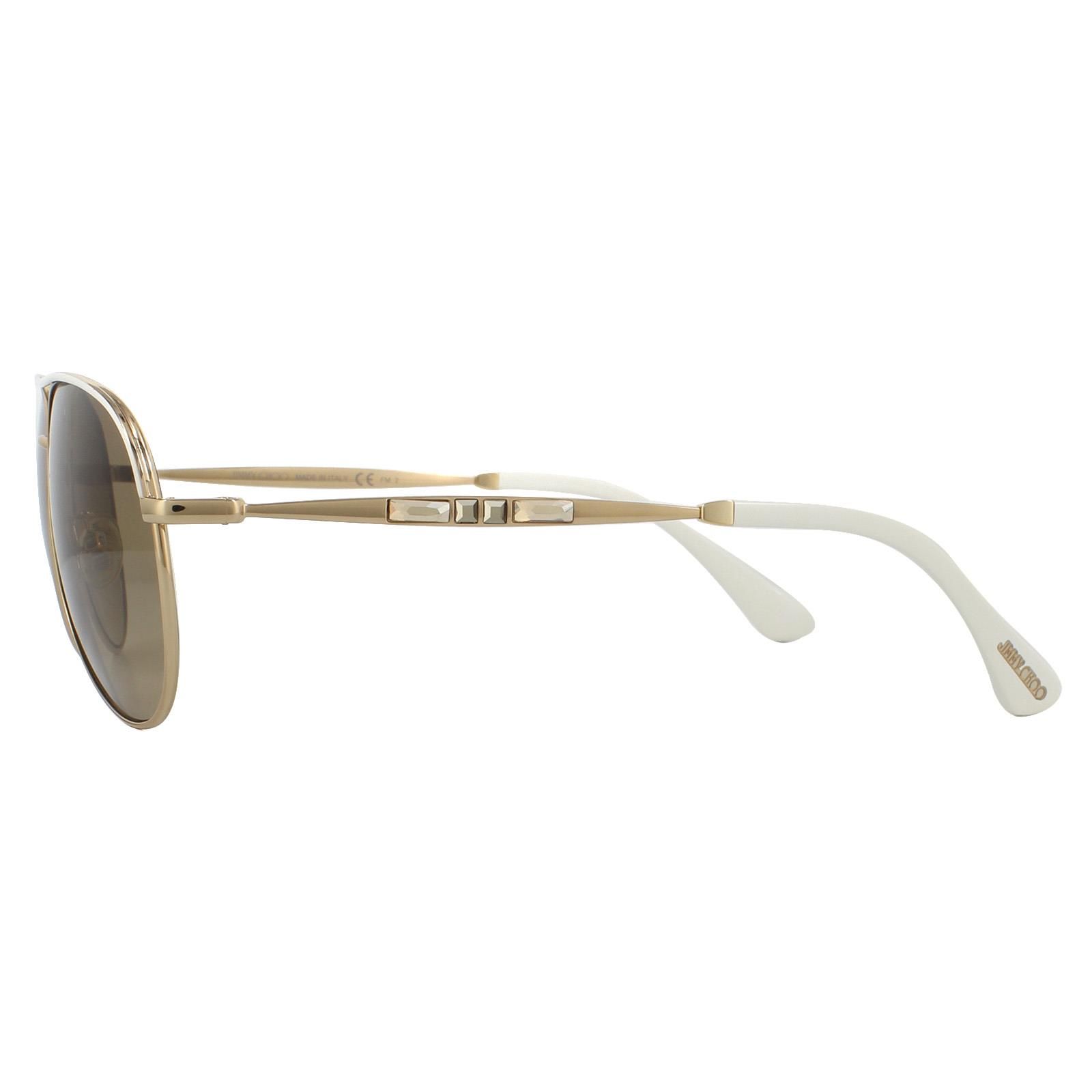Jimmy Choo Sunglasses Jewly/S 150 S1 Rose Gold Ivory Brown Gradient are a classic aviator design with jewel embellished temples for a feminine touch.