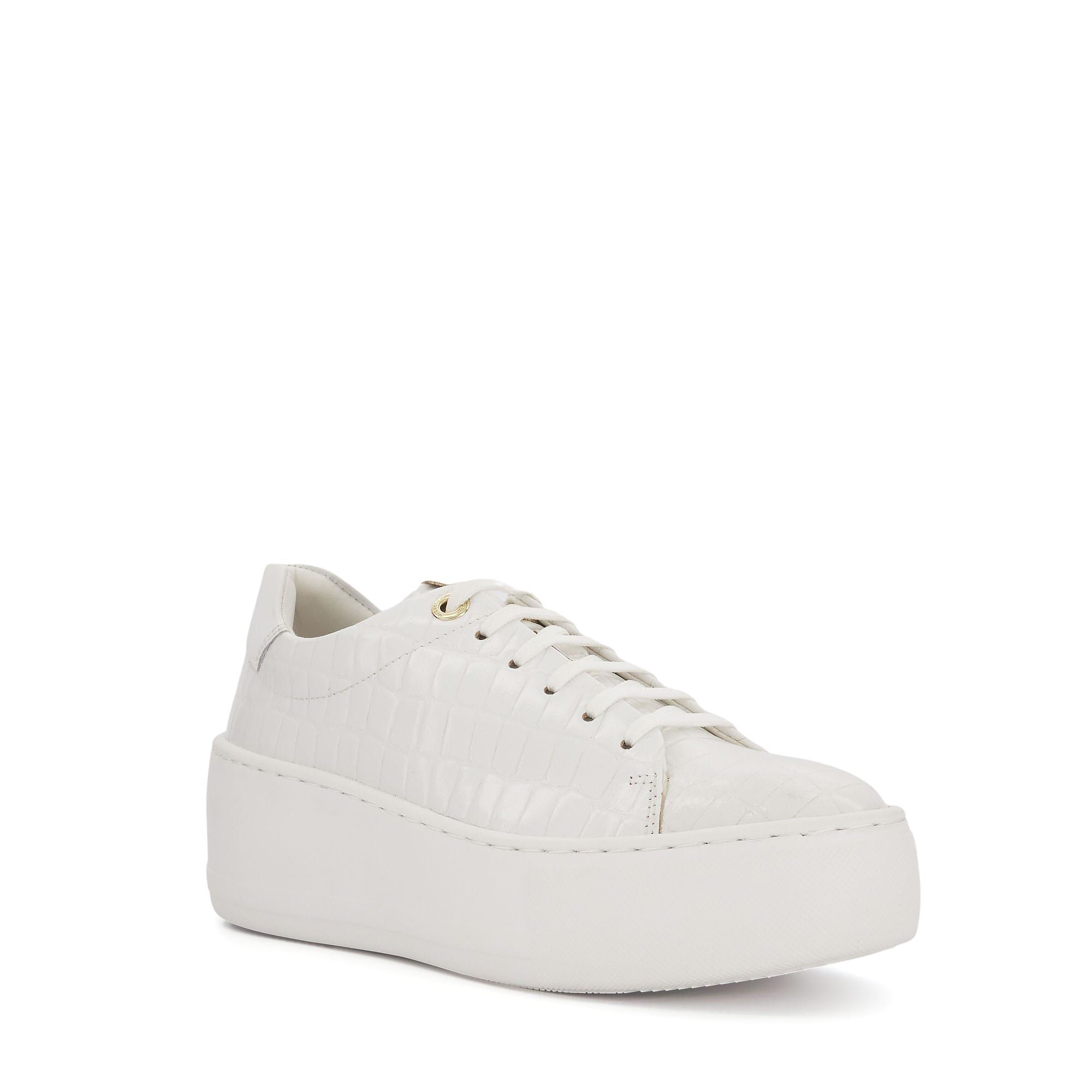 Dune Ladies ESTRID Top-Stitch-Detail Flatform Trainers