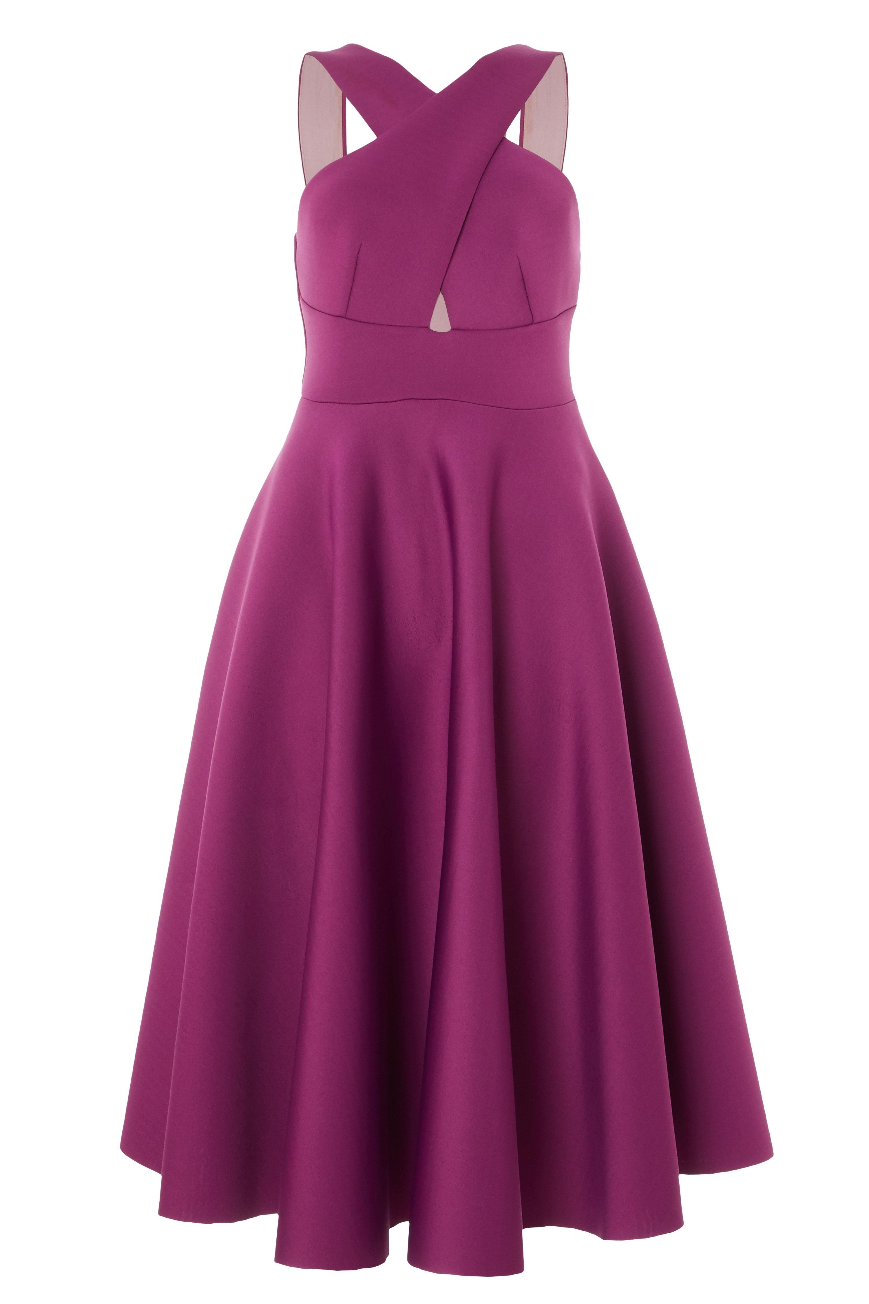 Purple Midi Skater Dress