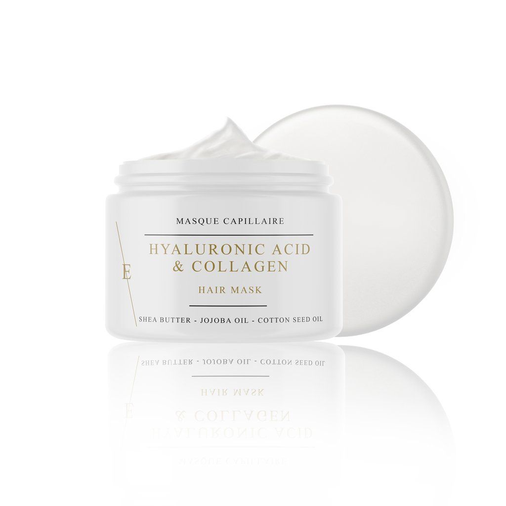 COLLAGEN & HYALURONIC ACID HAIR MASK 300ML
- Miracle hair smoothing hair mask - Silky cream formula with luxury vanilla scent - Perfect for frizzy, dry, coloured, bleached or heat damaged hair - Instantly hydrates and nourishes the hair for silky smoothes - Supercharged with hydrating hyaluronic acid and collagen - Enriched with Shea Butter, Jojoba Oil and Cotton Seed Oil
Feel the silkiness of the hair mask and see how it nourishes and hydrates even most damaged and
dry hair. Infused with hyaluronic acid and collagen for super nourishing effect.
Usage: Smooth the hair mask through clean, wet hair concentrating on ends. Leave on 3-15 minutes
and then rinse.
