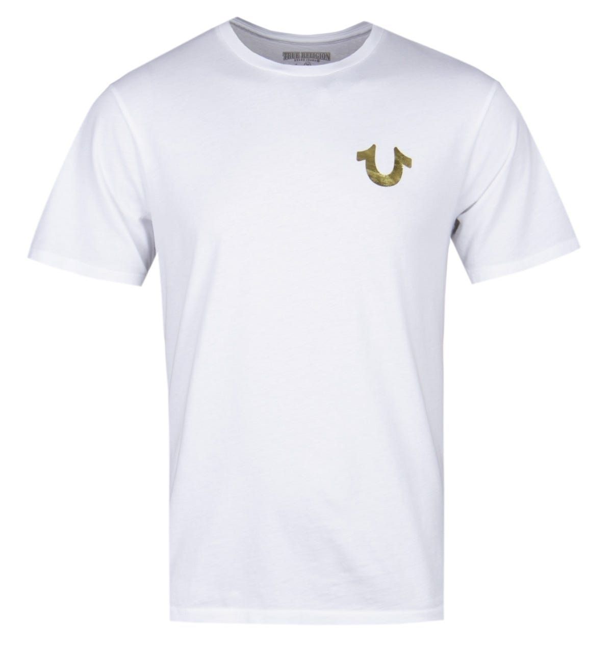 True Religion Gold Buddha White T-Shirt