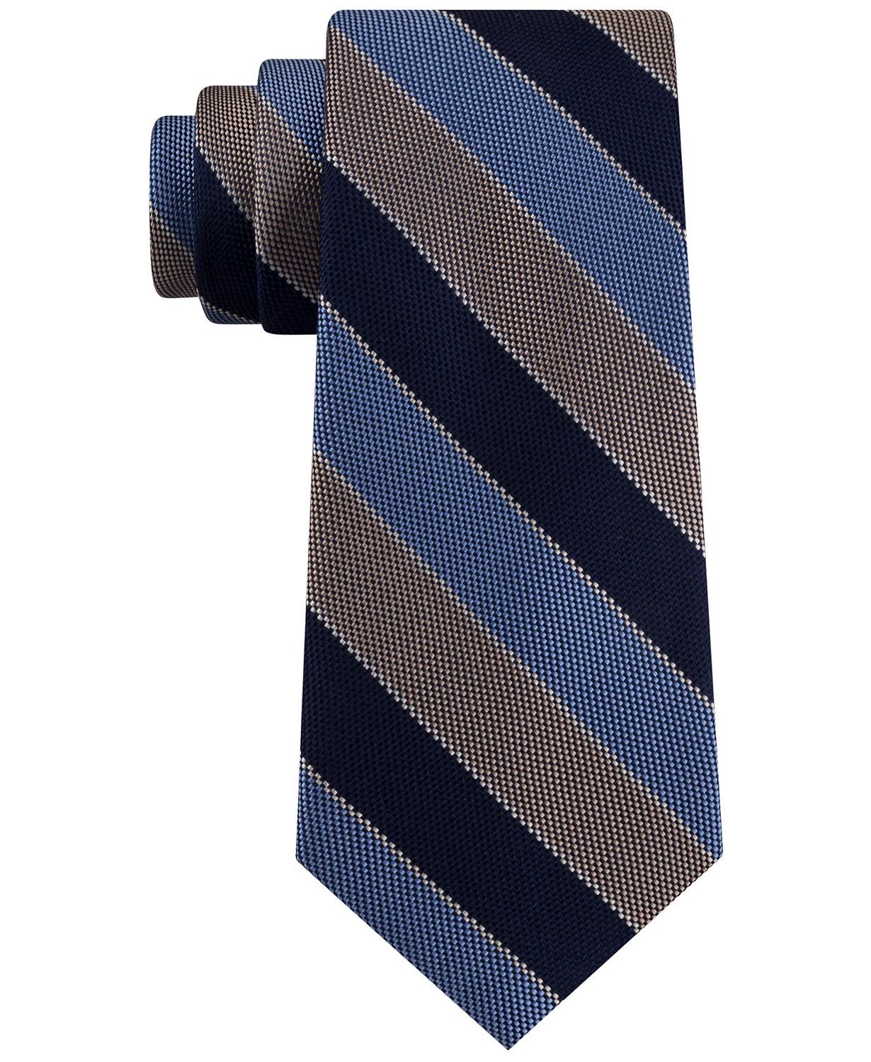Color: Blues Size: One Size Pattern: Striped Type: Tie Width: Skinny (Material: Silk