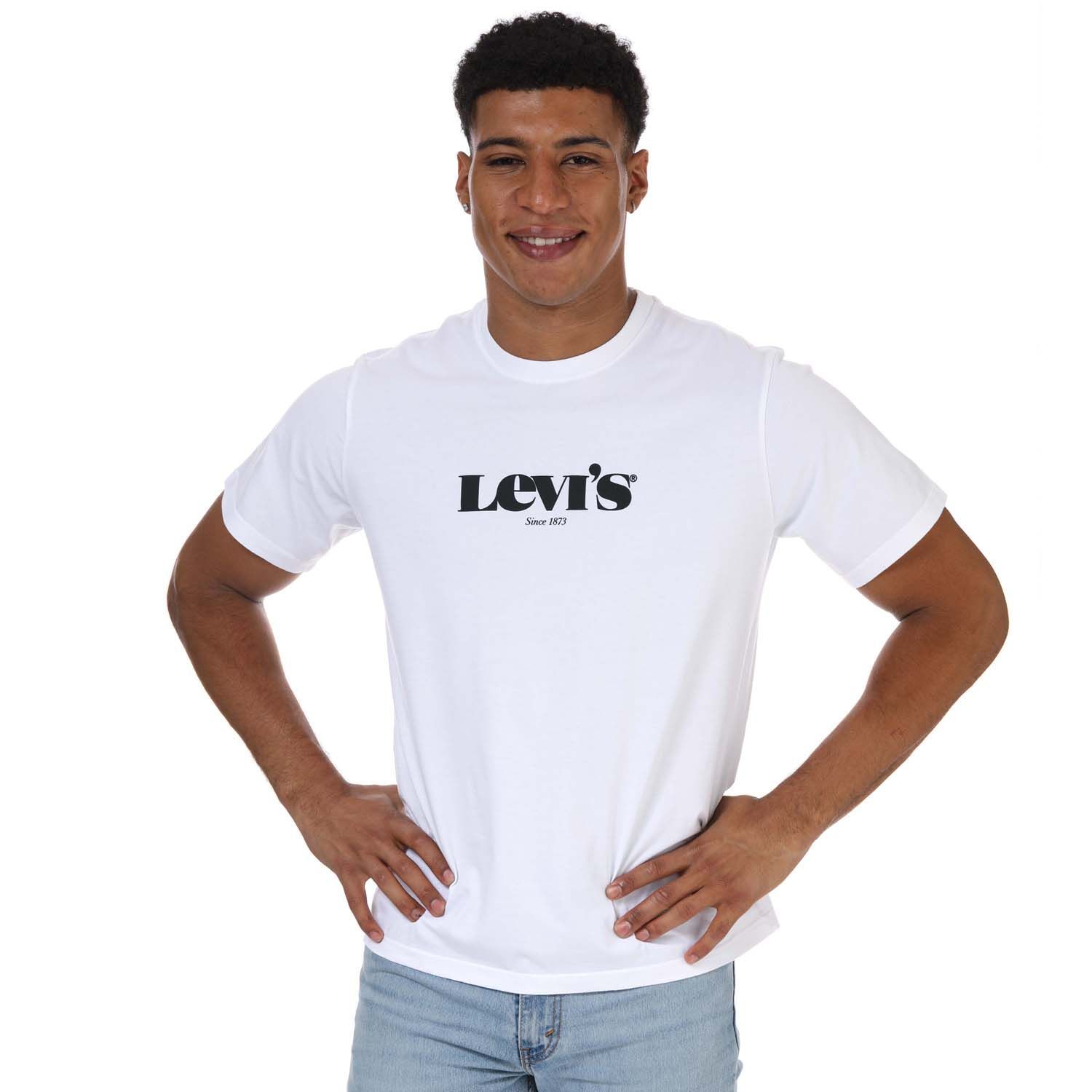 Men's Levis Relaxed Fit Logo T-Shirt in White