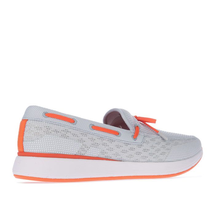 Mens Swims Breeze Wave Boat Loafers in grey orange.- Textile and Synthetic  upper.- Flat lace fasten.- Breathable ventilation.- Contrast white midsole.- Branded heel and insole.- Rubber outsole.- Synthetic and Textile upper  Textile lining  Synthetic sole.- Ref.: 21305688