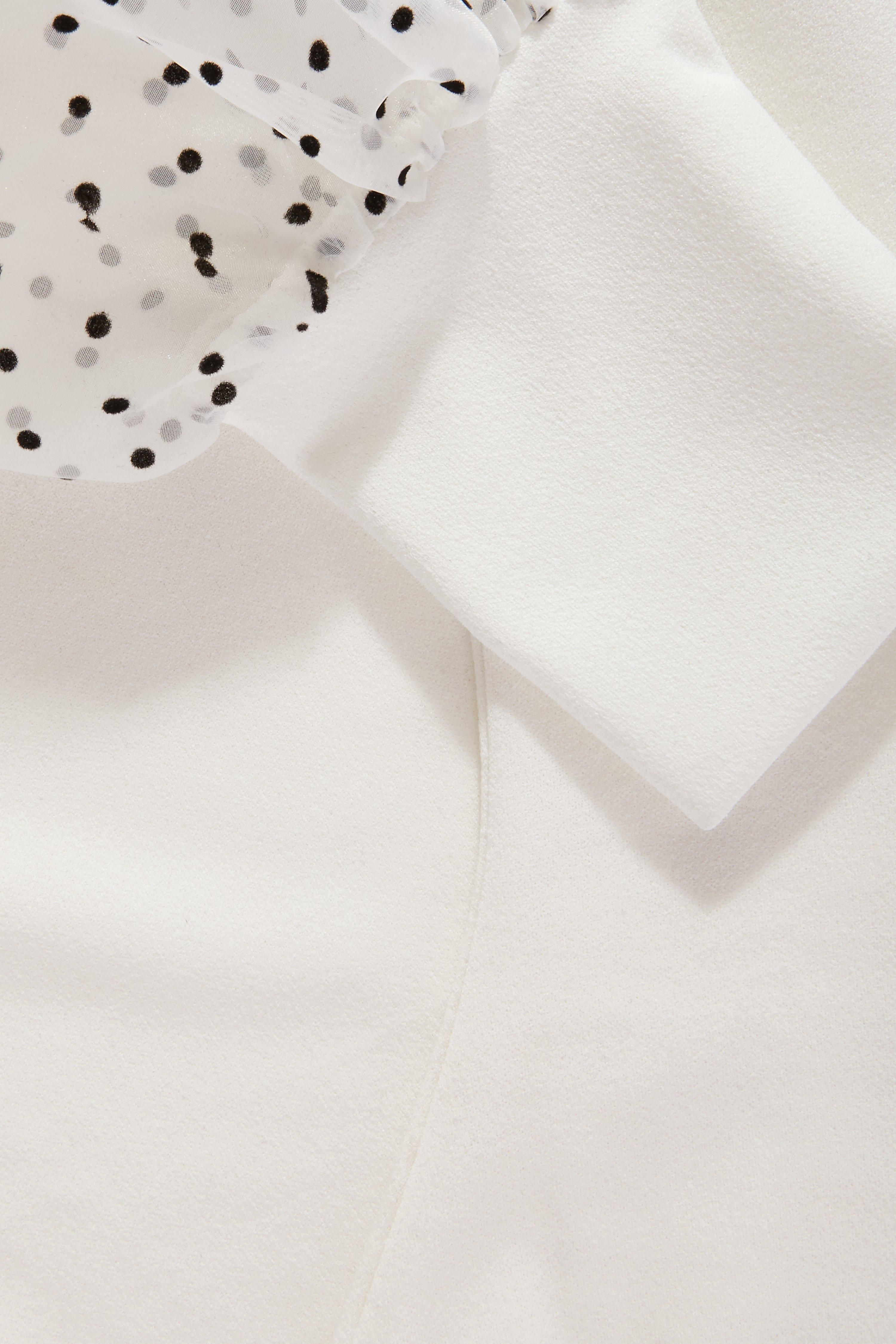 - Polka dot design  - Long mesh sleeve  - Square neck  - Length: 75cm approx  - Model height: 5' 8