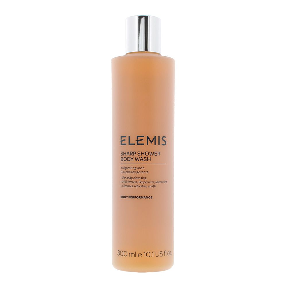 The Elemis Sharp Shower Body Wash is an invigorating and uplifting wash, which is formulated from stimulating Spearmint and Peppermint essential oils, combined with extracts of Nettle, Wild Marjoram, Marshmallow, Chamomile and Thyme in a Soya, Wheat and Milk Protein base. The wash leaves skin feeling fresh, soft and invigorated.