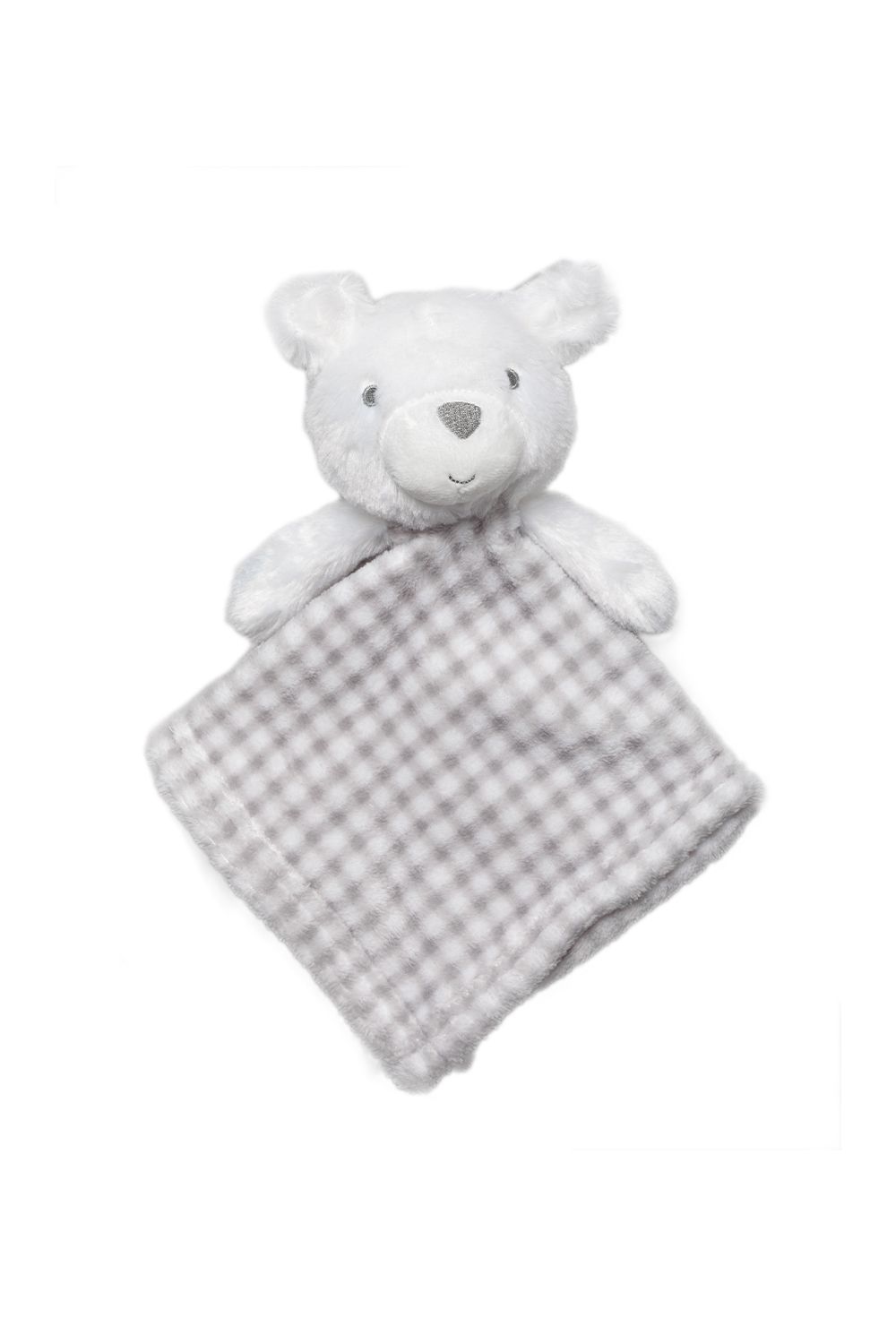 This adorable Snuggle Tots comforter and blanket set make the perfect gift for the little one in your life. The two-piece set features a beautiful, fluffy blanket with gingham print all over, and a comforter with the same print with a cuddly bear toy attached. This set makes a lovely baby shower present.